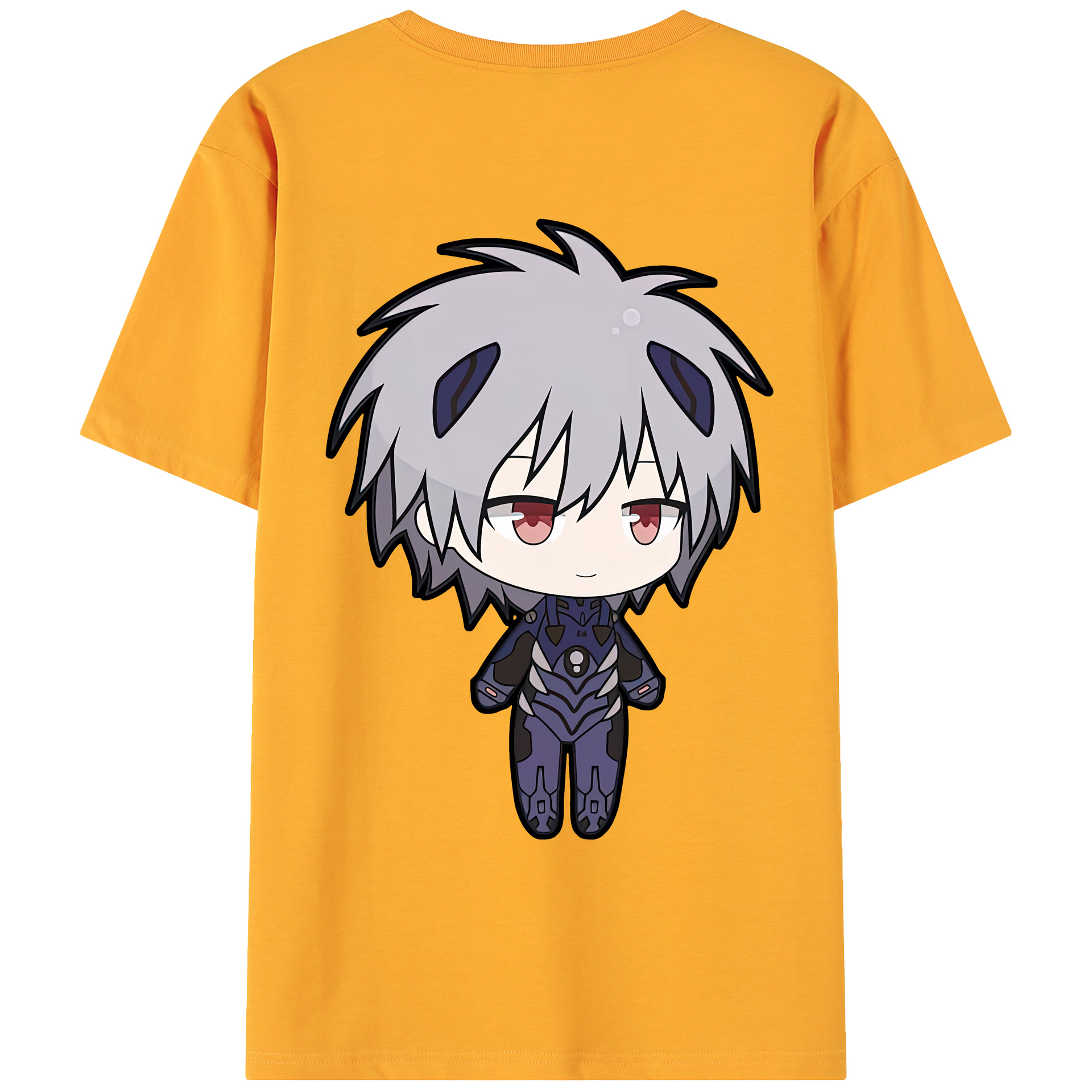 （画像用） EVA 新世紀エヴァンゲリオン 綿100％ メンズ半袖Tシャツ（バックプリント） 通気性