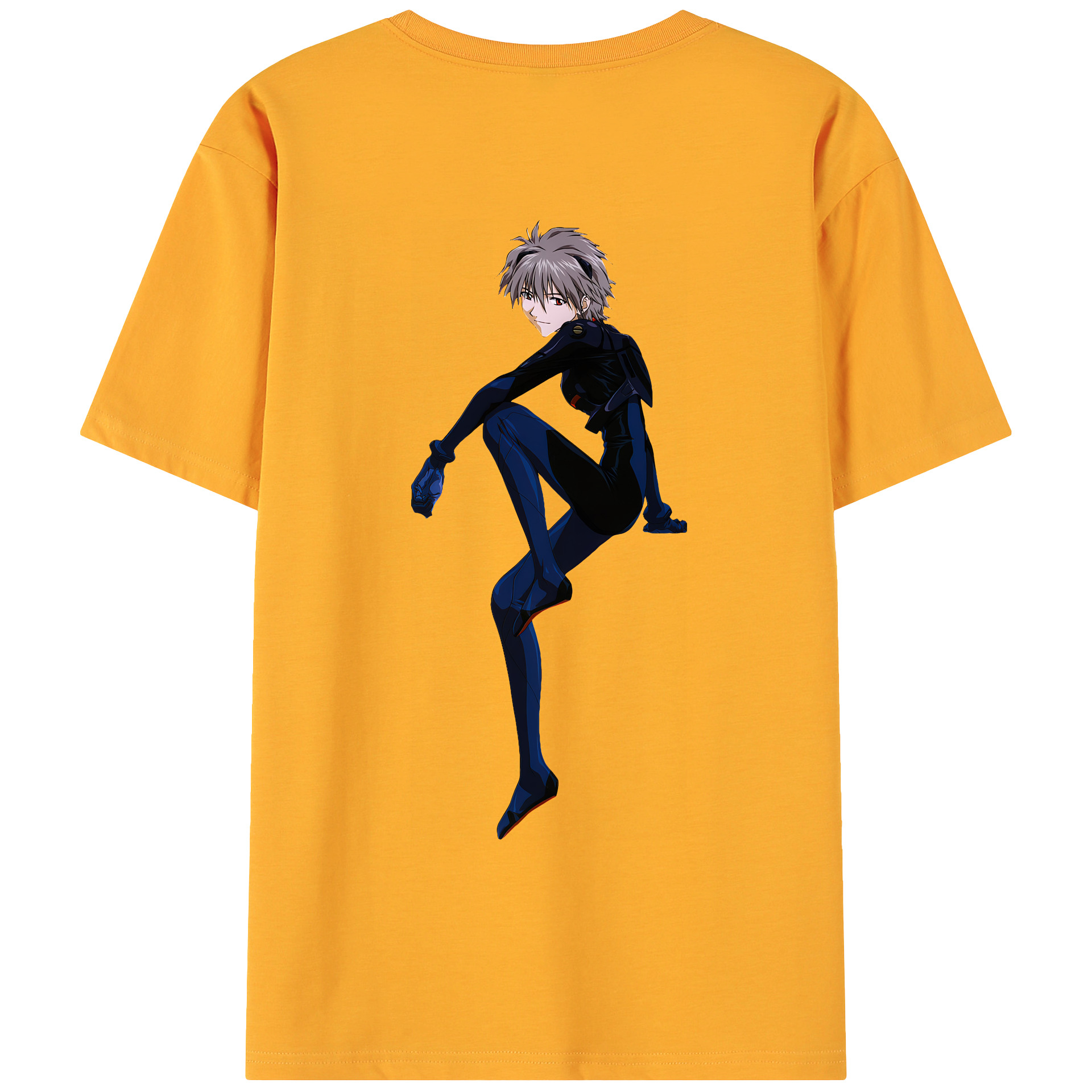 （画像用） EVA 新世紀エヴァンゲリオン 綿100％ メンズ半袖Tシャツ（バックプリント） 通気性
