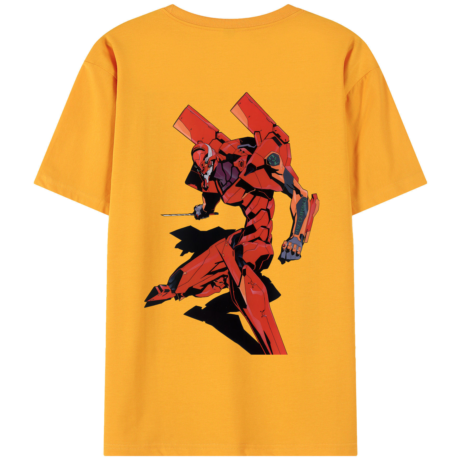 （画像用） EVA 新世紀エヴァンゲリオン 綿100％ メンズ半袖Tシャツ（バックプリント） 通気性