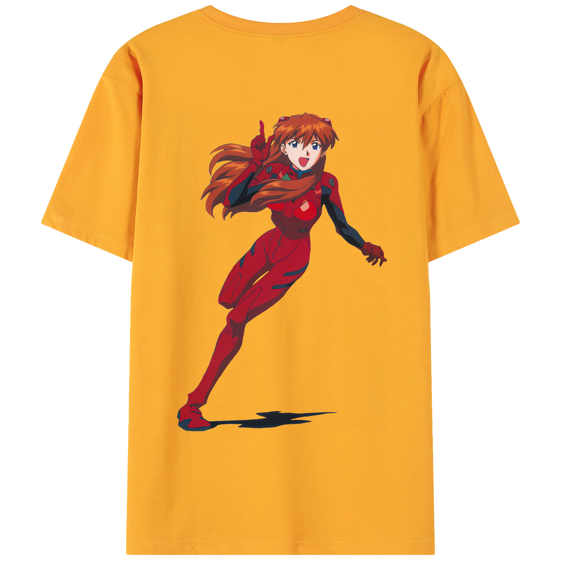 （画像用） EVA 新世紀エヴァンゲリオン 綿100％ メンズ半袖Tシャツ（バックプリント） 通気性