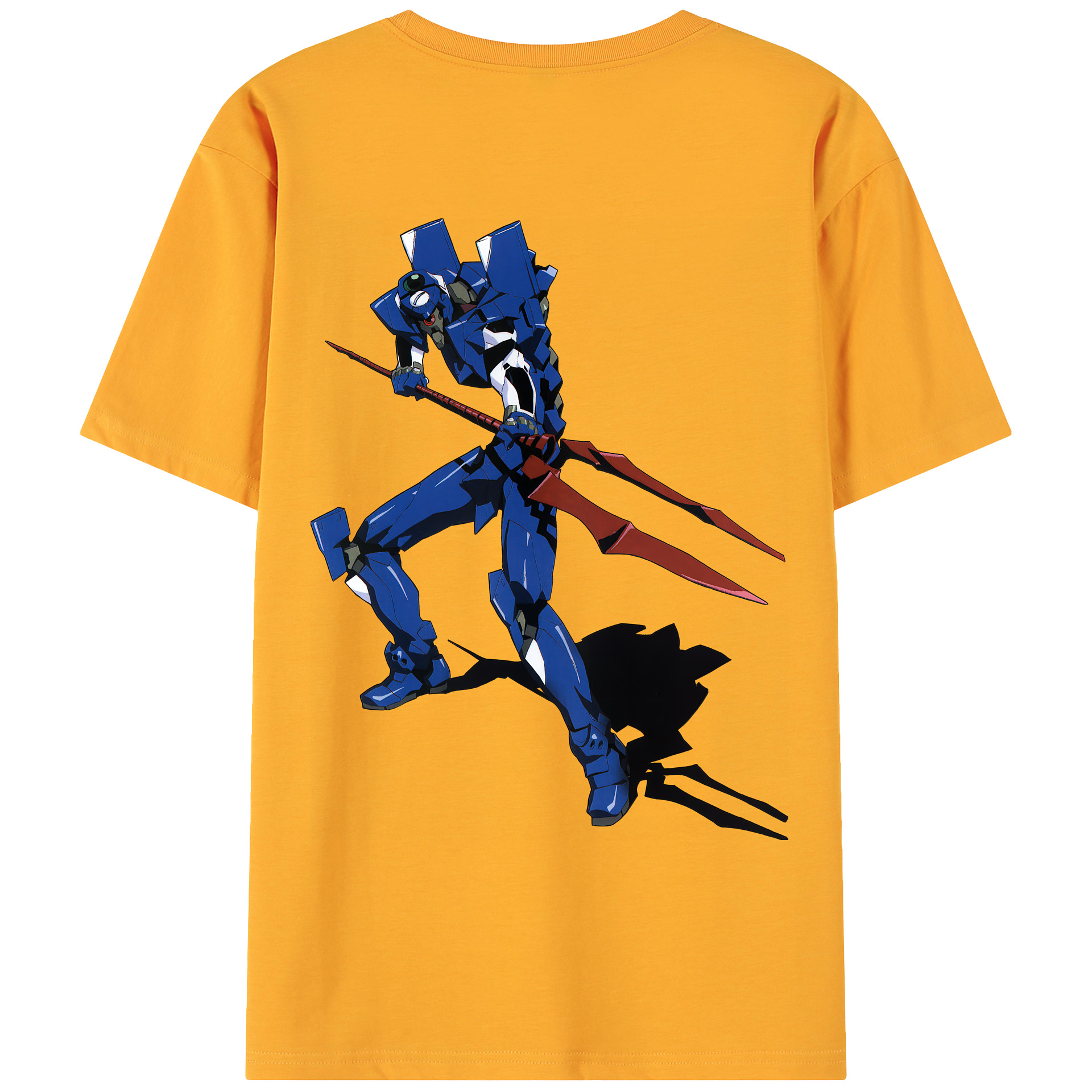 （画像用） EVA 新世紀エヴァンゲリオン 綿100％ メンズ半袖Tシャツ（バックプリント） 通気性