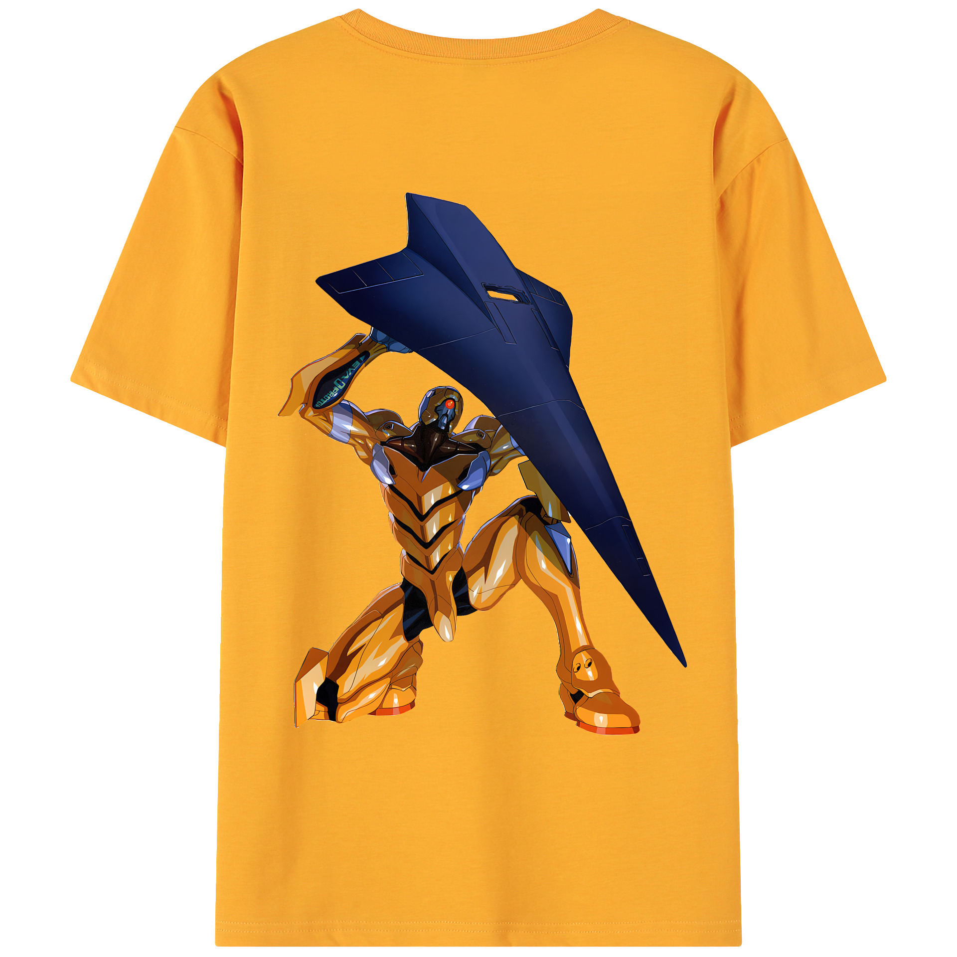 （画像用） EVA 新世紀エヴァンゲリオン 綿100％ メンズ半袖Tシャツ（バックプリント） 通気性