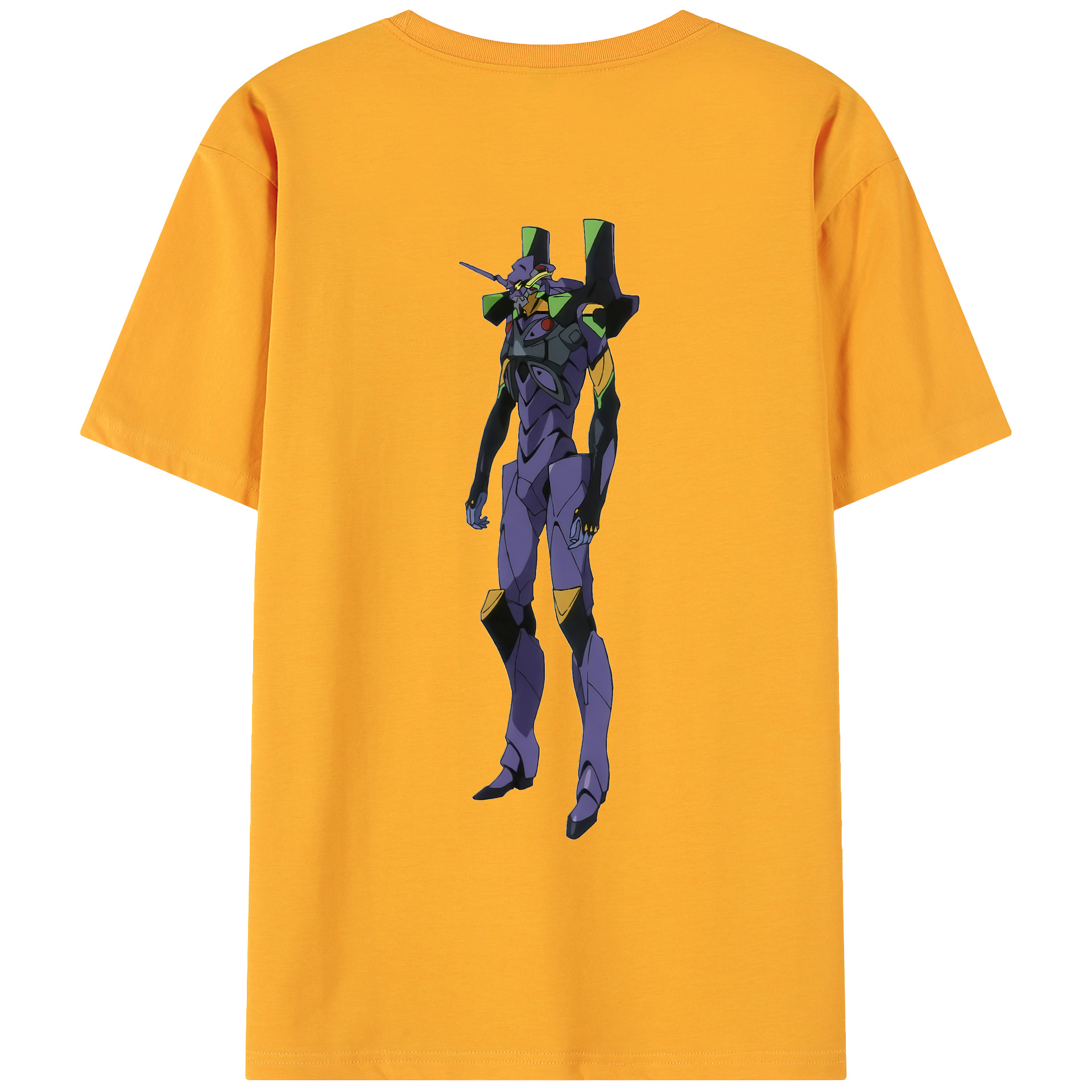 （画像用） EVA 新世紀エヴァンゲリオン 綿100％ メンズ半袖Tシャツ（バックプリント） 通気性