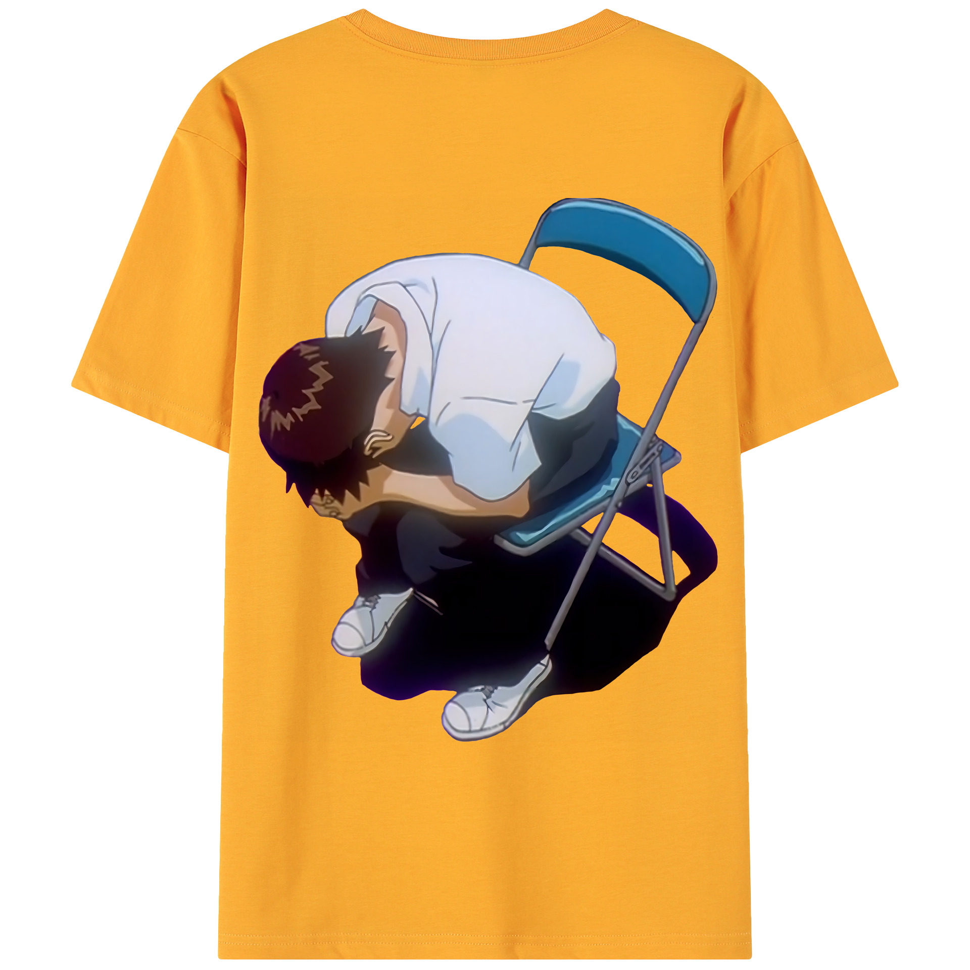 （画像用） EVA 新世紀エヴァンゲリオン 綿100％ メンズ半袖Tシャツ（バックプリント） 通気性