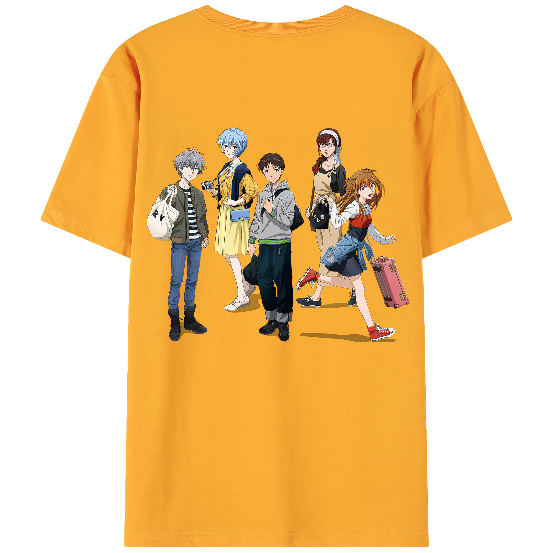 （画像用） EVA 新世紀エヴァンゲリオン 綿100％ メンズ半袖Tシャツ（バックプリント） 通気性