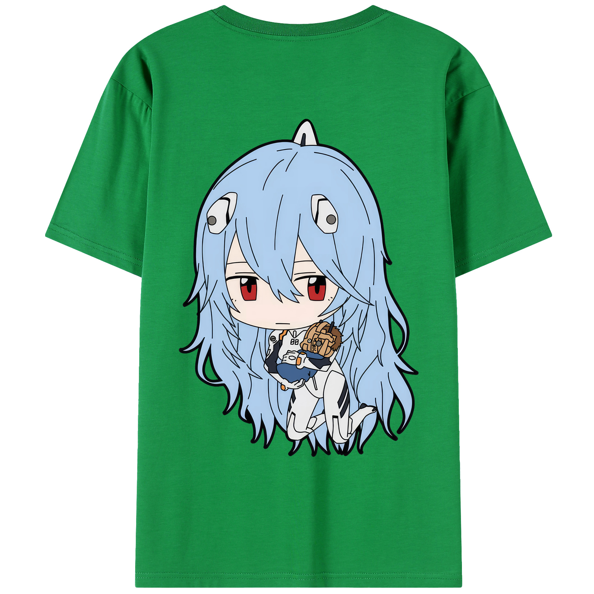（画像用） EVA 新世紀エヴァンゲリオン 綿100％ メンズ半袖Tシャツ（バックプリント） 通気性