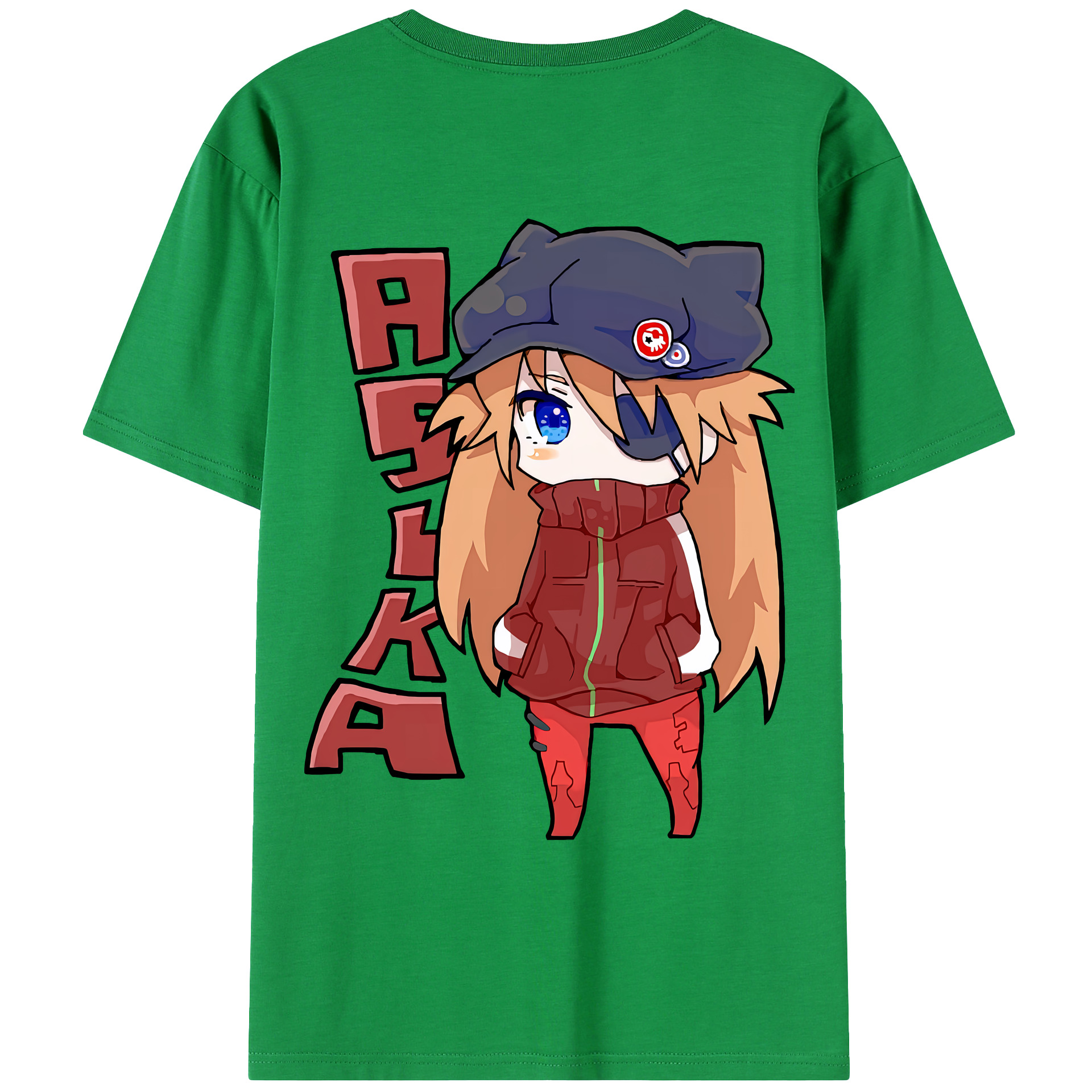 （画像用） EVA 新世紀エヴァンゲリオン 綿100％ メンズ半袖Tシャツ（バックプリント） 通気性