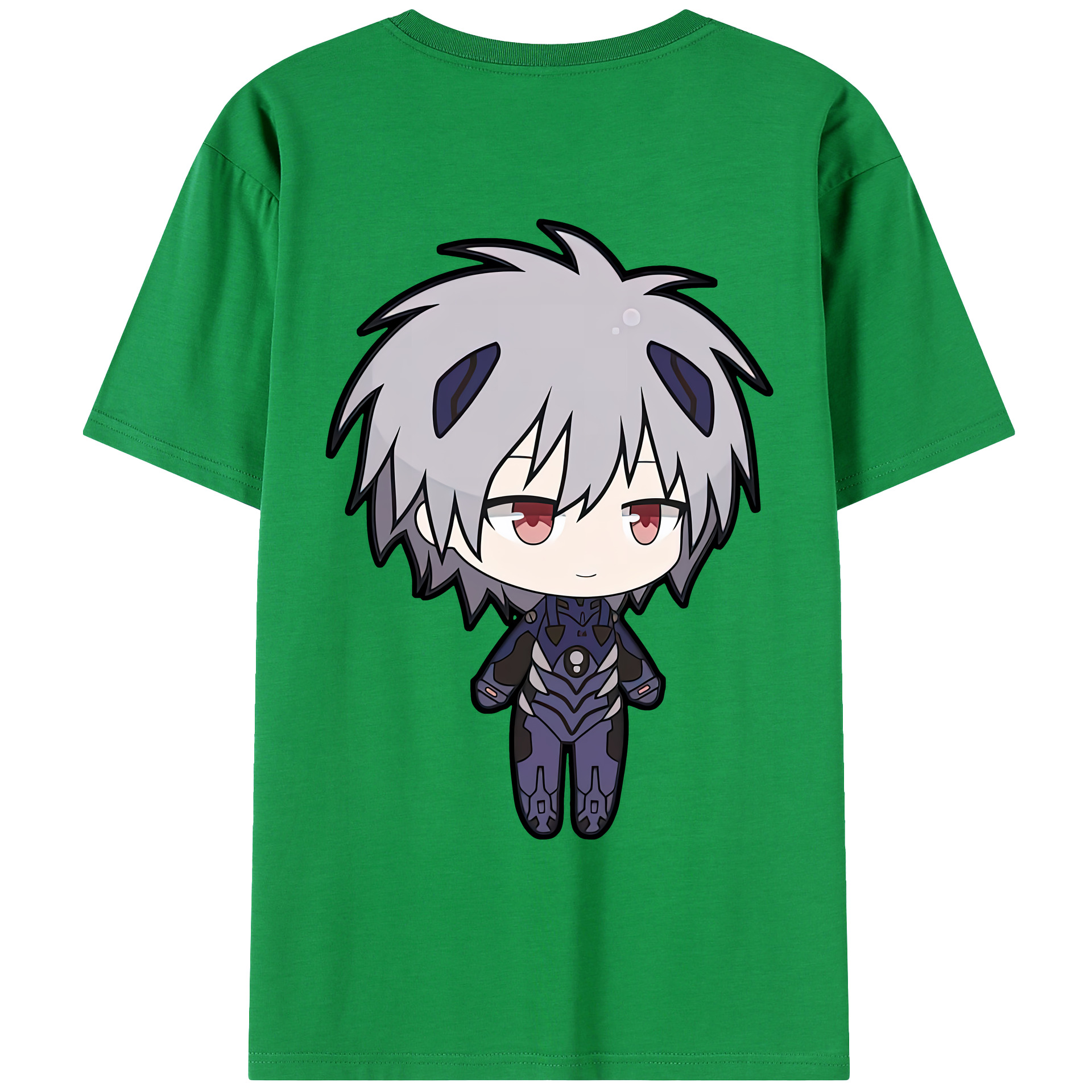 （画像用） EVA 新世紀エヴァンゲリオン 綿100％ メンズ半袖Tシャツ（バックプリント） 通気性