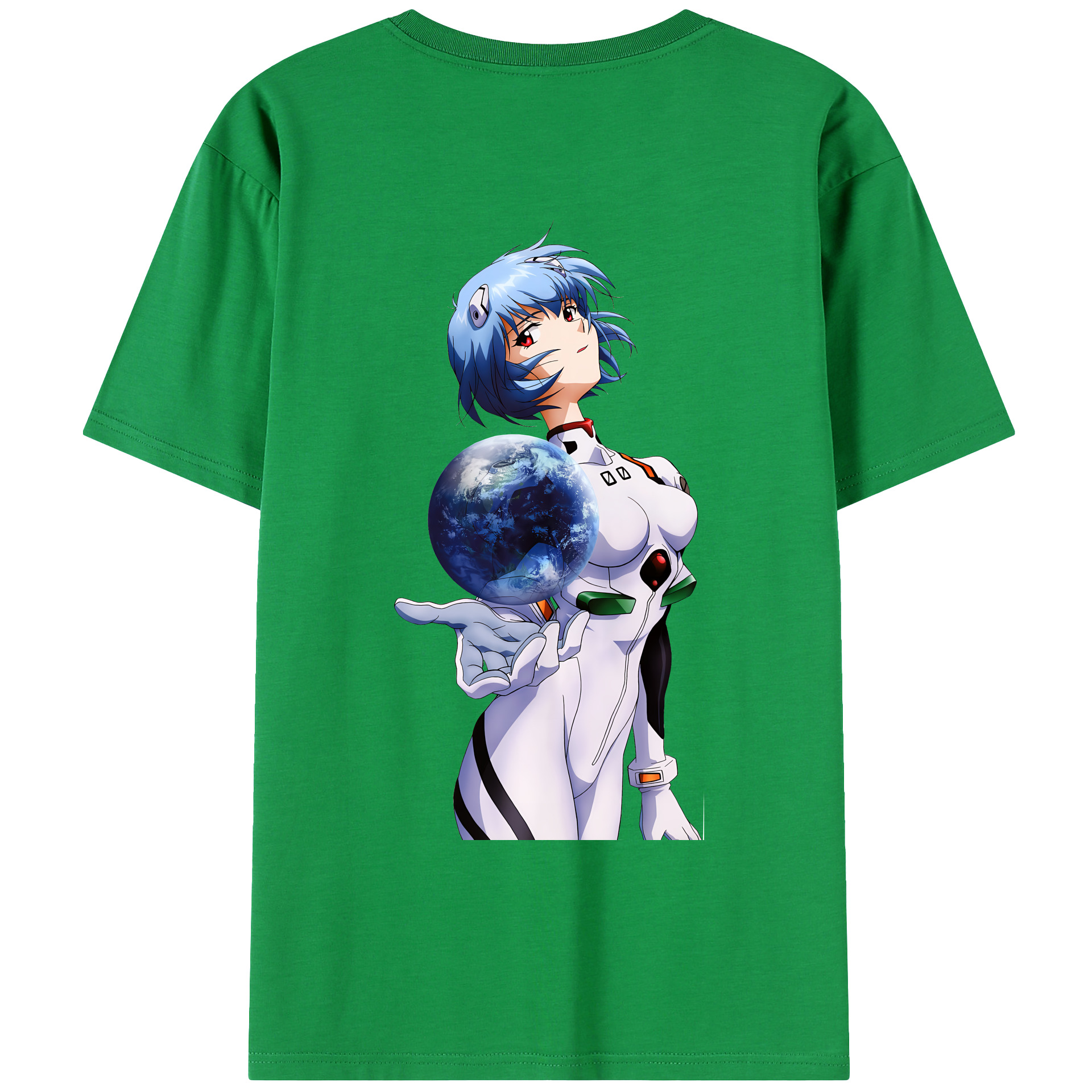 （画像用） EVA 新世紀エヴァンゲリオン 綿100％ メンズ半袖Tシャツ（バックプリント） 通気性