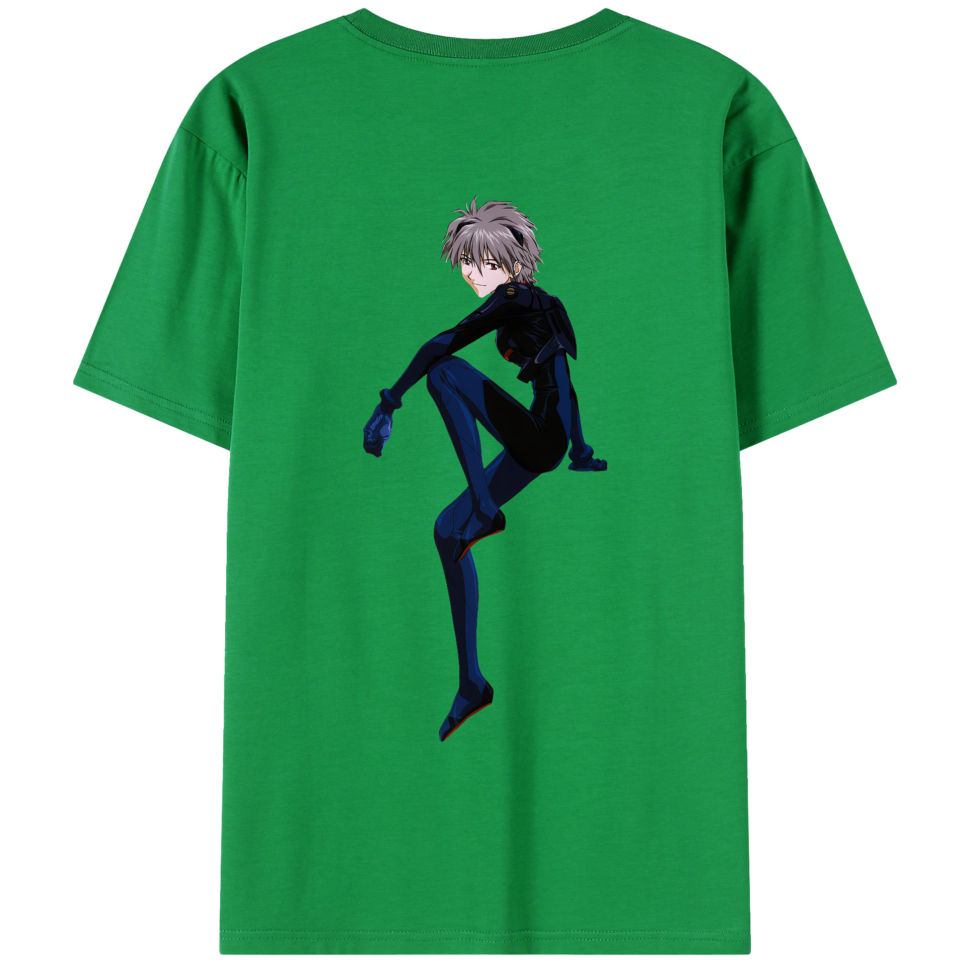 （画像用） EVA 新世紀エヴァンゲリオン 綿100％ メンズ半袖Tシャツ（バックプリント） 通気性