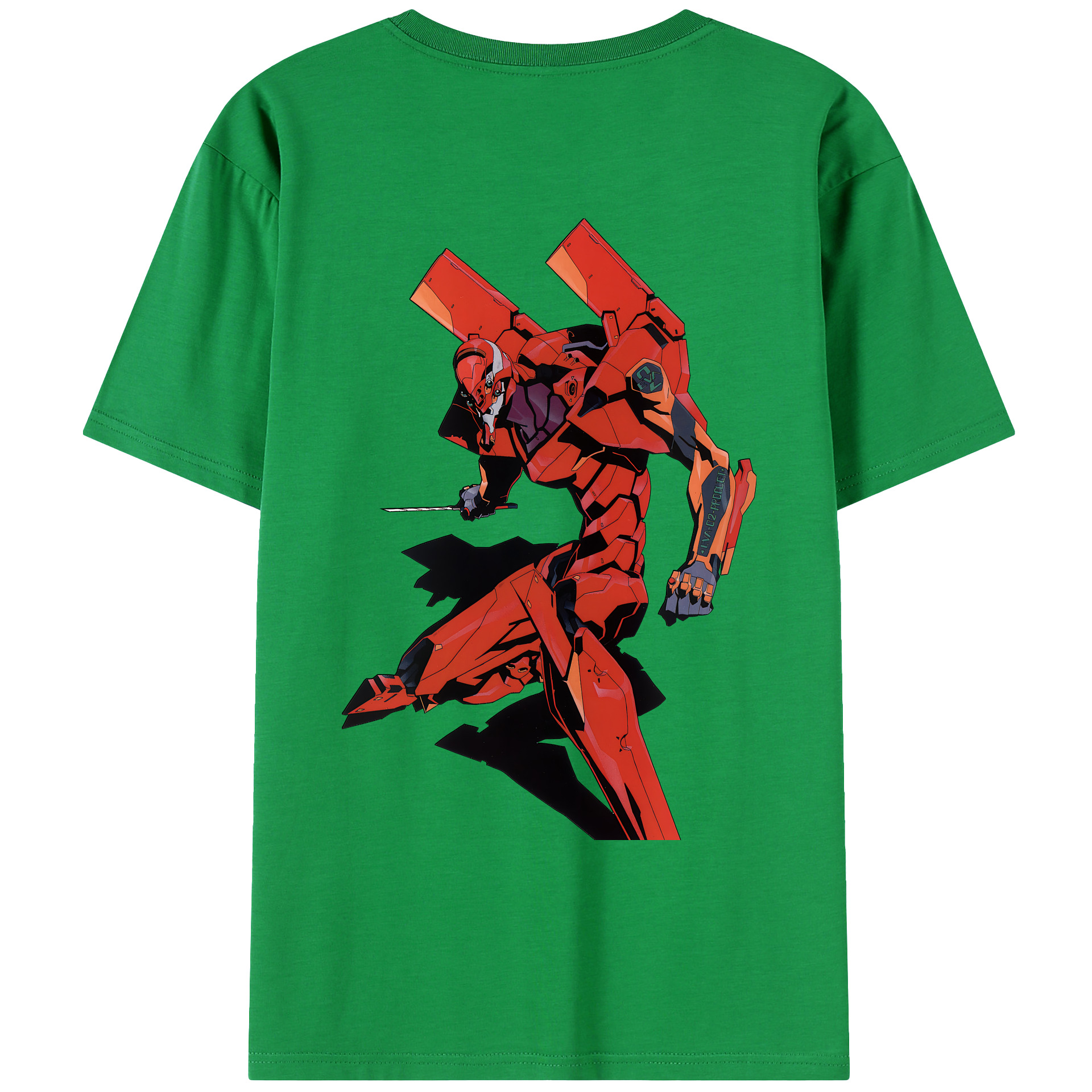 （画像用） EVA 新世紀エヴァンゲリオン 綿100％ メンズ半袖Tシャツ（バックプリント） 通気性