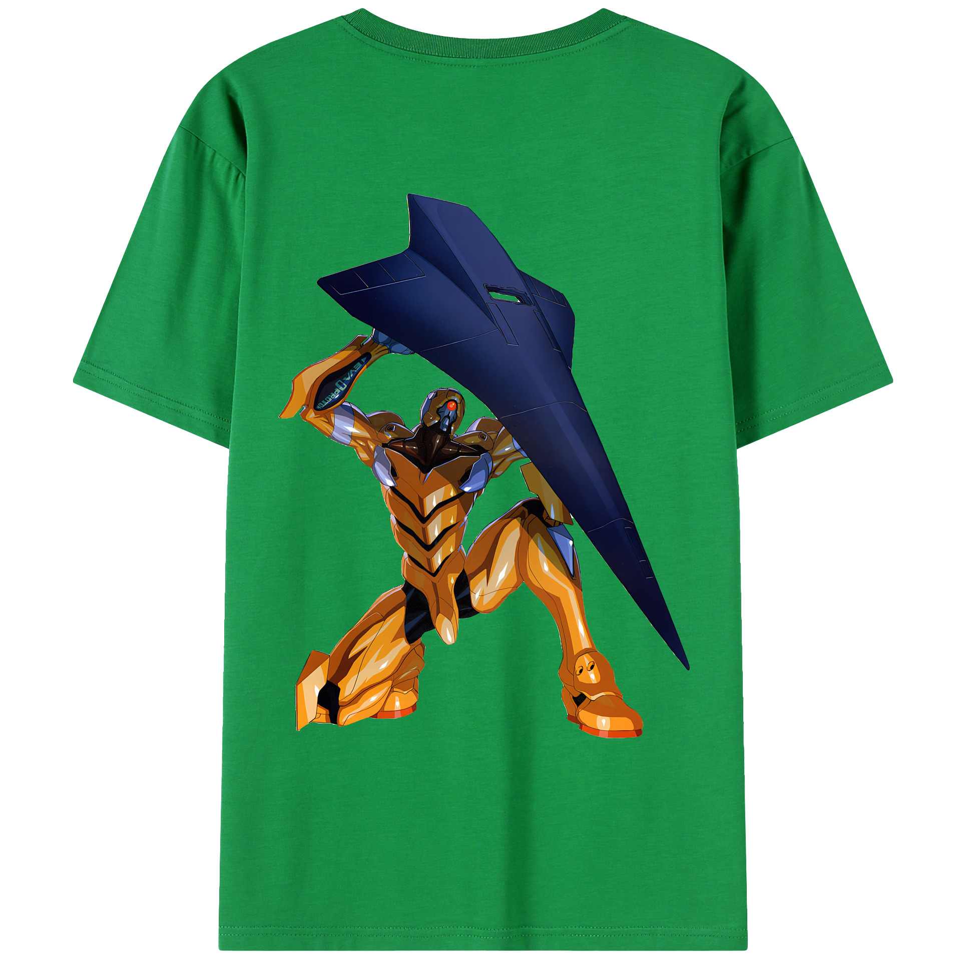（画像用） EVA 新世紀エヴァンゲリオン 綿100％ メンズ半袖Tシャツ（バックプリント） 通気性