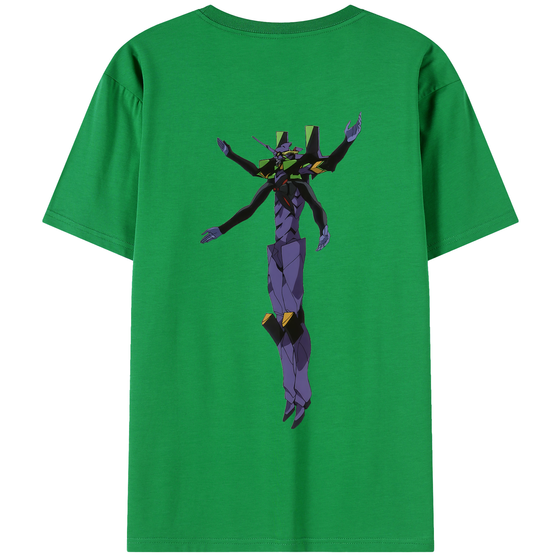 （画像用） EVA 新世紀エヴァンゲリオン 綿100％ メンズ半袖Tシャツ（バックプリント） 通気性