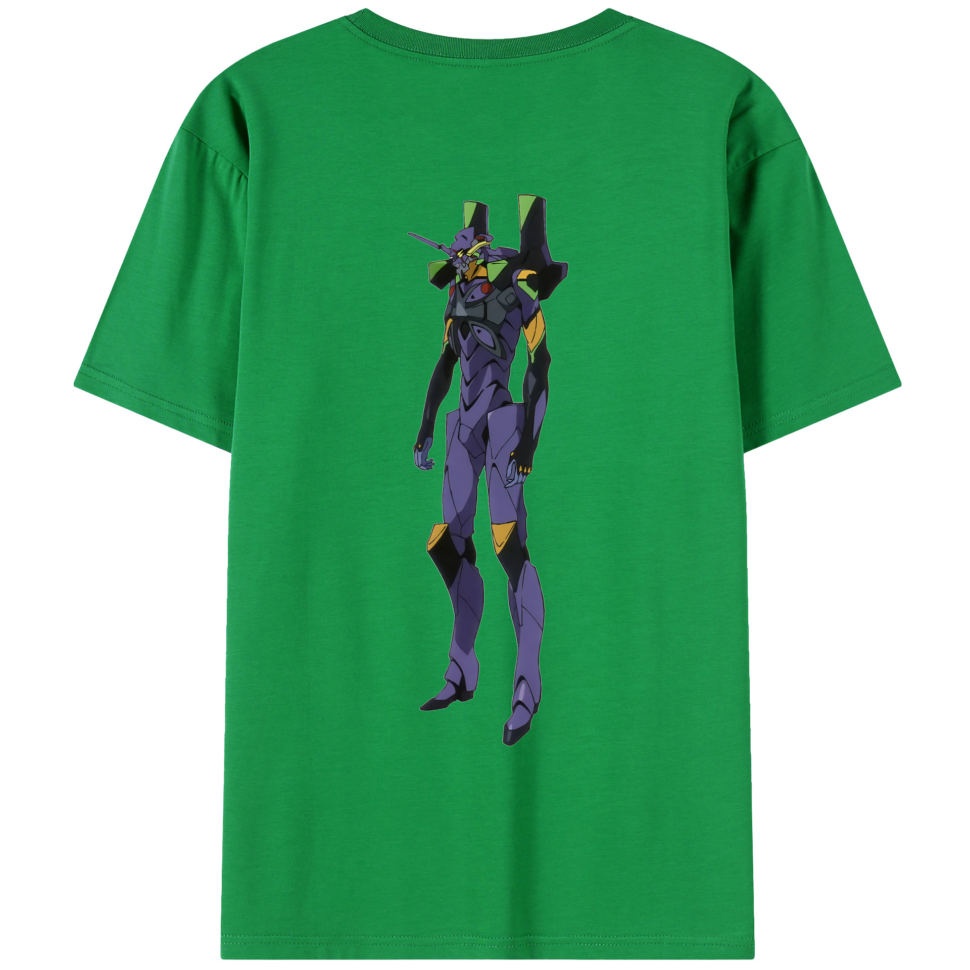 （画像用） EVA 新世紀エヴァンゲリオン 綿100％ メンズ半袖Tシャツ（バックプリント） 通気性