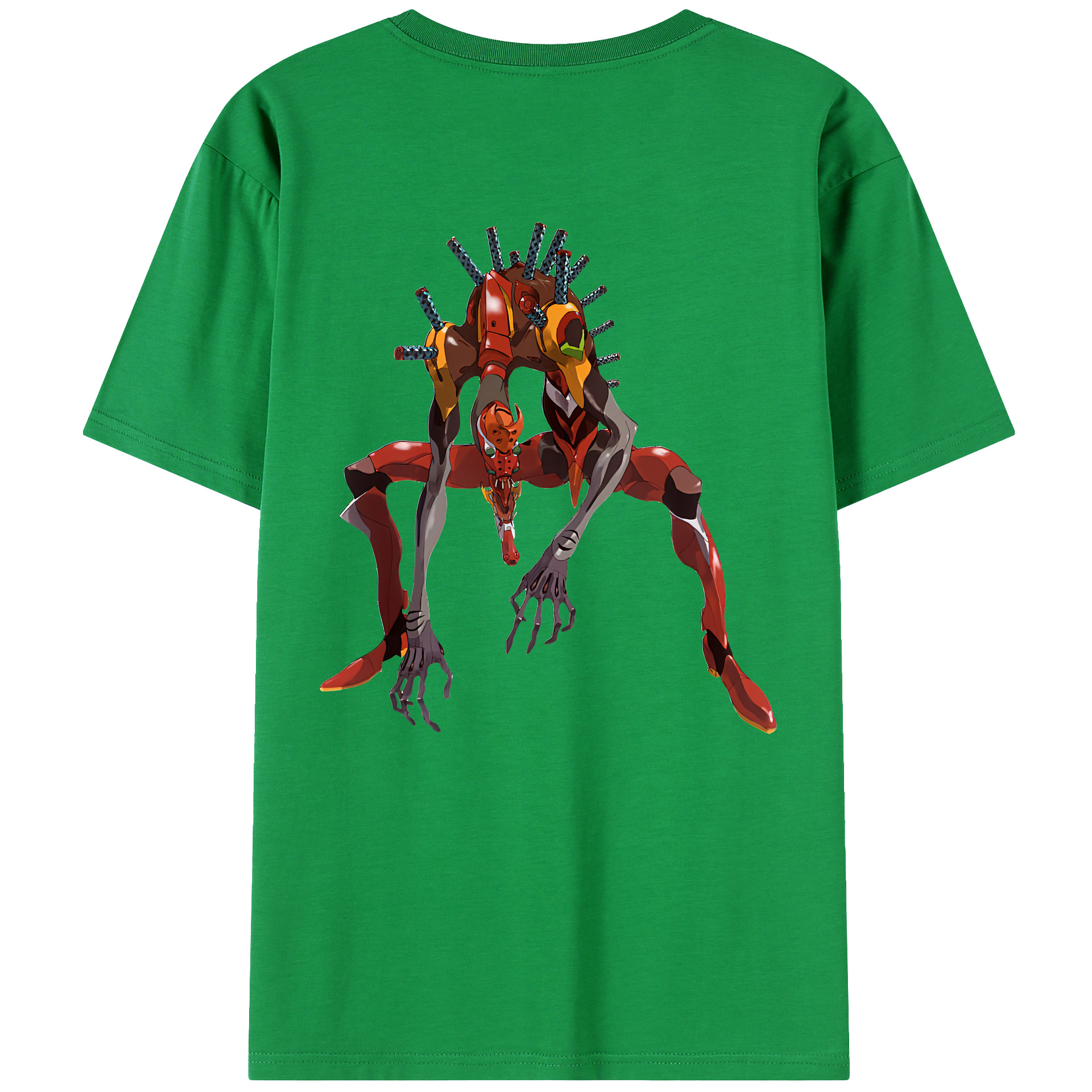 （画像用） EVA 新世紀エヴァンゲリオン 綿100％ メンズ半袖Tシャツ（バックプリント） 通気性