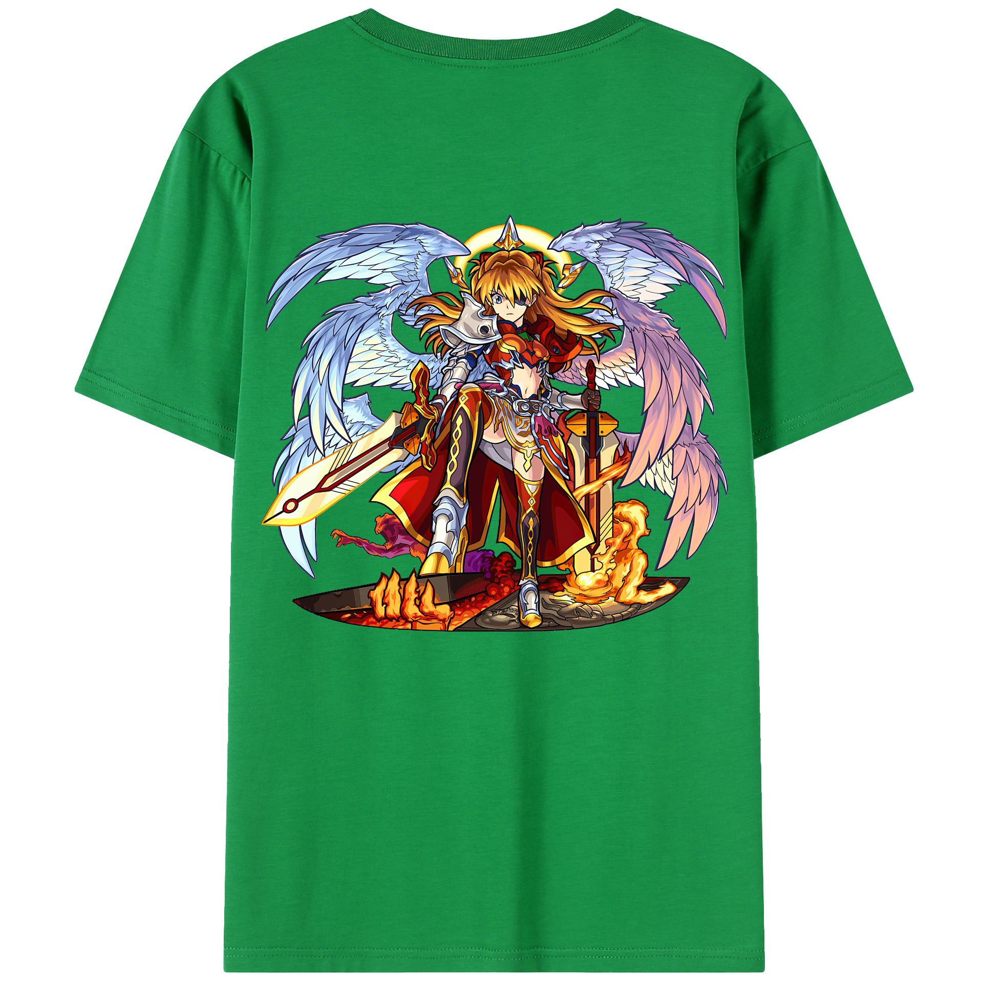 （画像用） EVA 新世紀エヴァンゲリオン 綿100％ メンズ半袖Tシャツ（バックプリント） 通気性