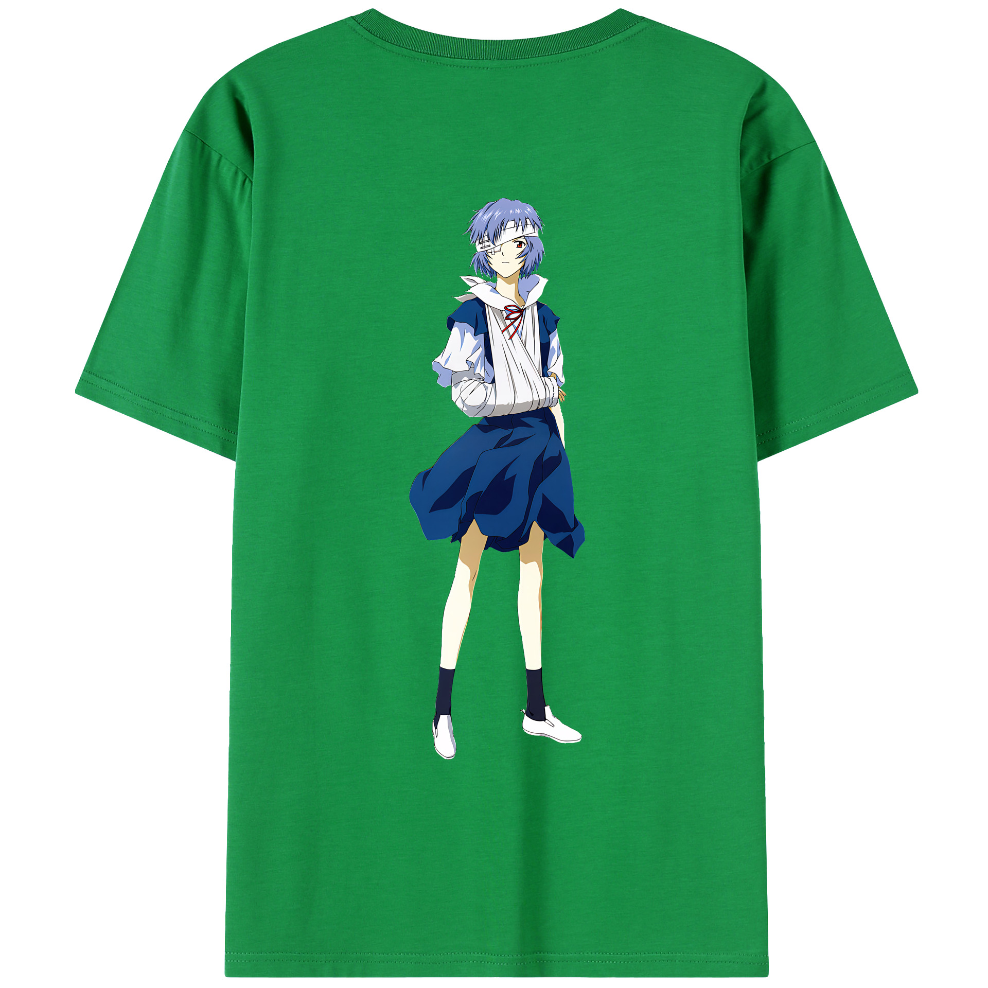 （画像用） EVA 新世紀エヴァンゲリオン 綿100％ メンズ半袖Tシャツ（バックプリント） 通気性
