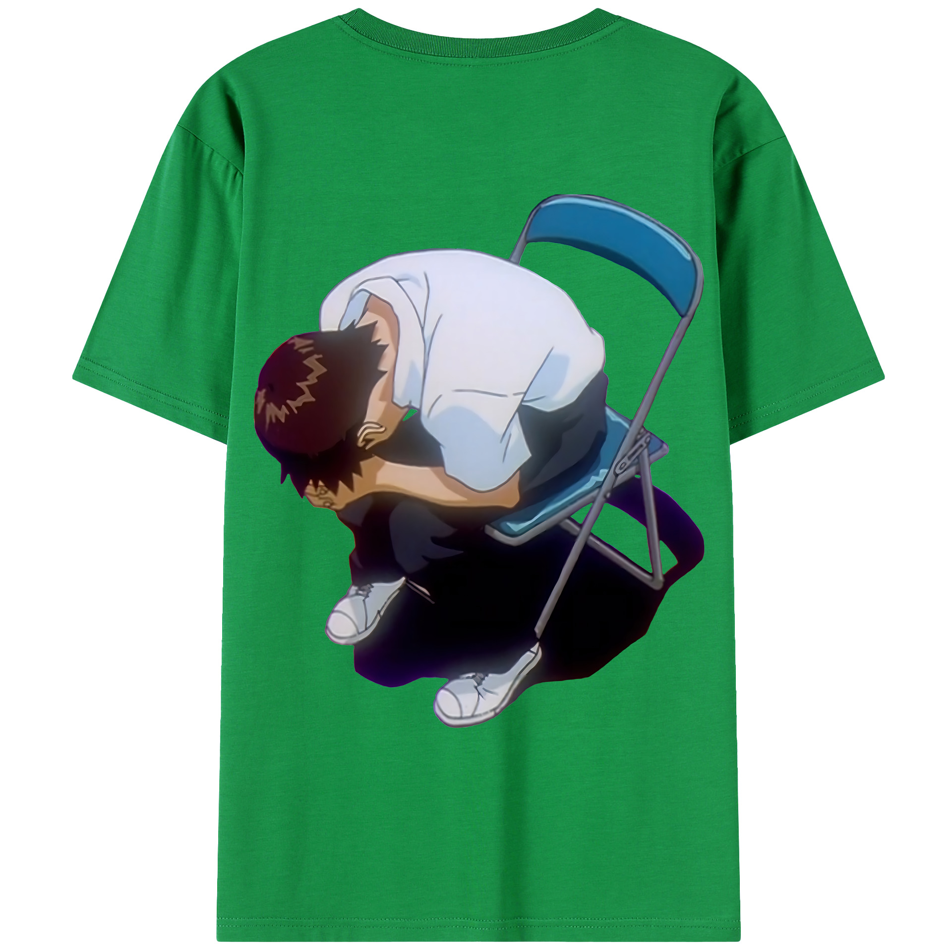 （画像用） EVA 新世紀エヴァンゲリオン 綿100％ メンズ半袖Tシャツ（バックプリント） 通気性