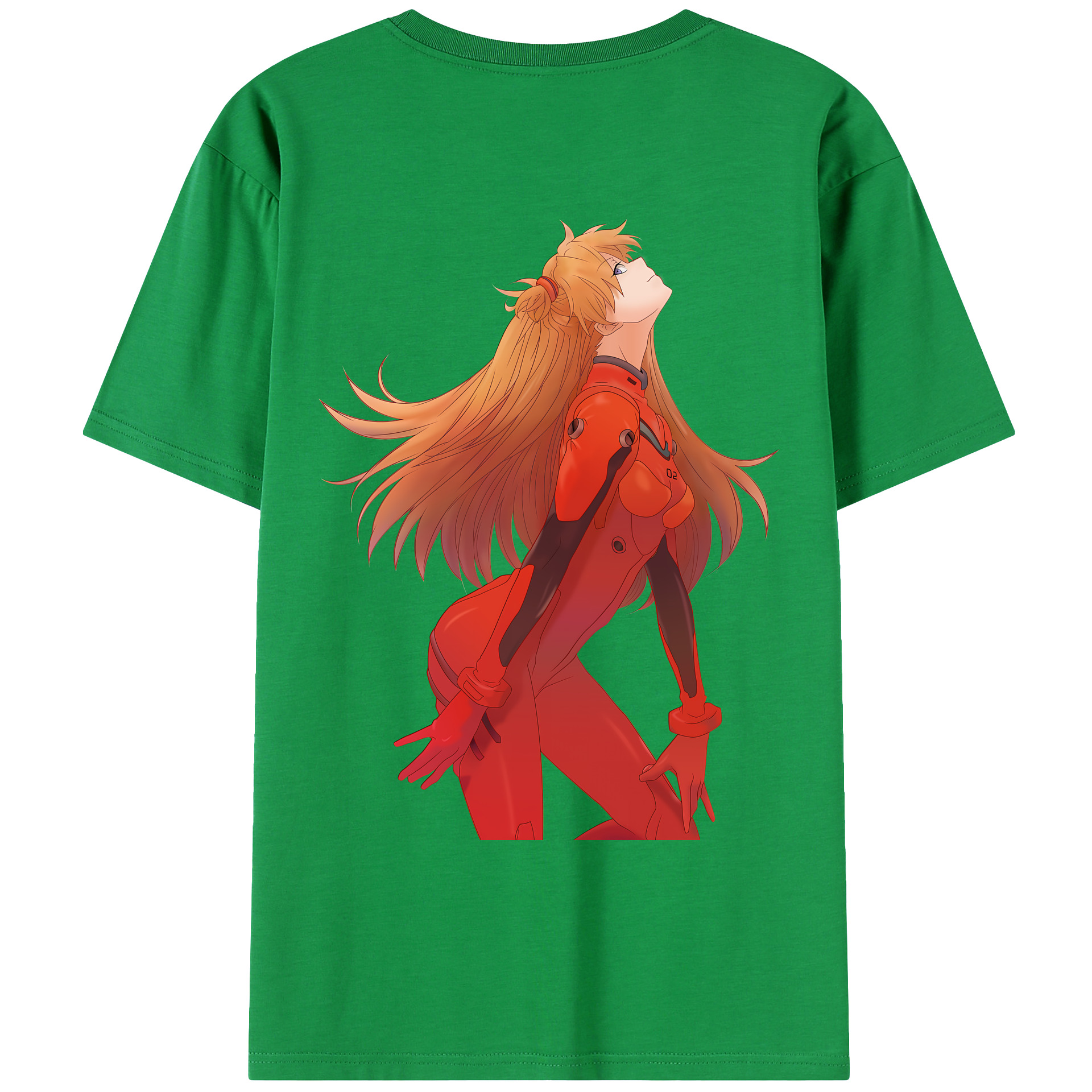 （画像用） EVA 新世紀エヴァンゲリオン 綿100％ メンズ半袖Tシャツ（バックプリント） 通気性