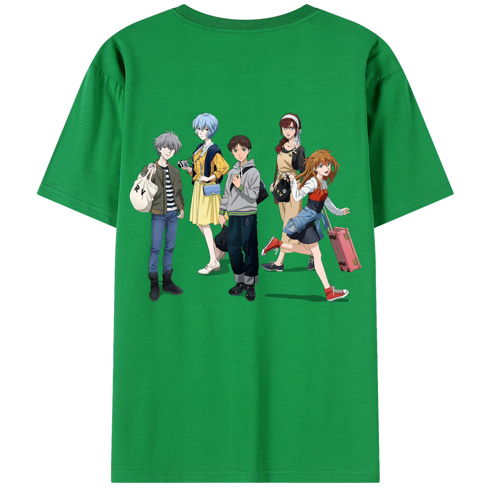 （画像用） EVA 新世紀エヴァンゲリオン 綿100％ メンズ半袖Tシャツ（バックプリント） 通気性