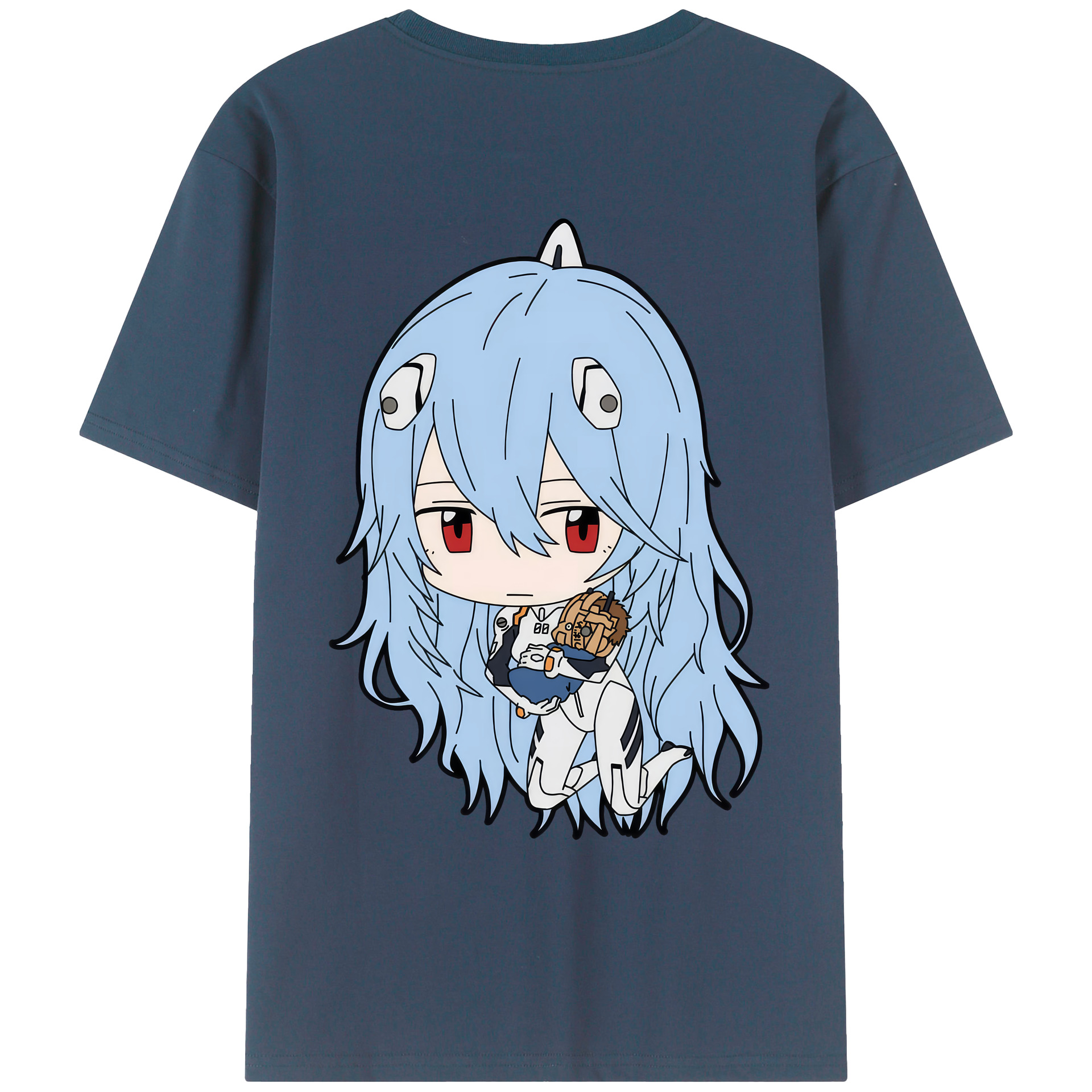 （画像用） EVA 新世紀エヴァンゲリオン 綿100％ メンズ半袖Tシャツ（バックプリント） 通気性