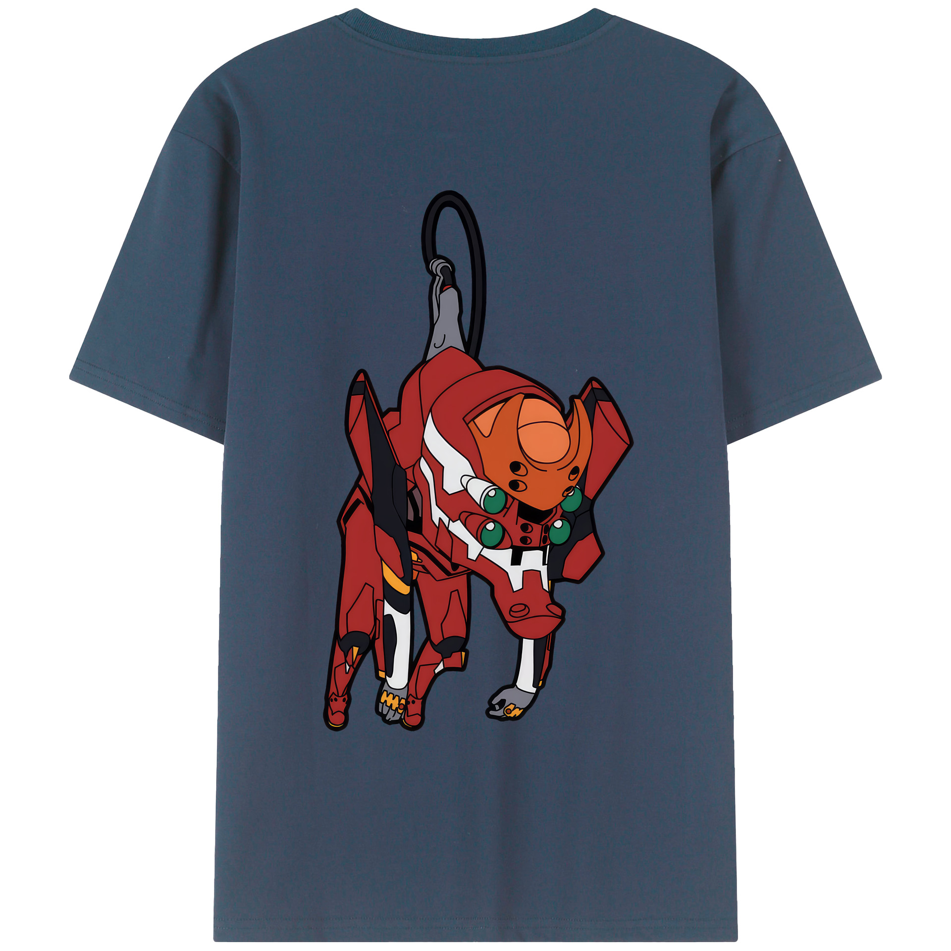 （画像用） EVA 新世紀エヴァンゲリオン 綿100％ メンズ半袖Tシャツ（バックプリント） 通気性