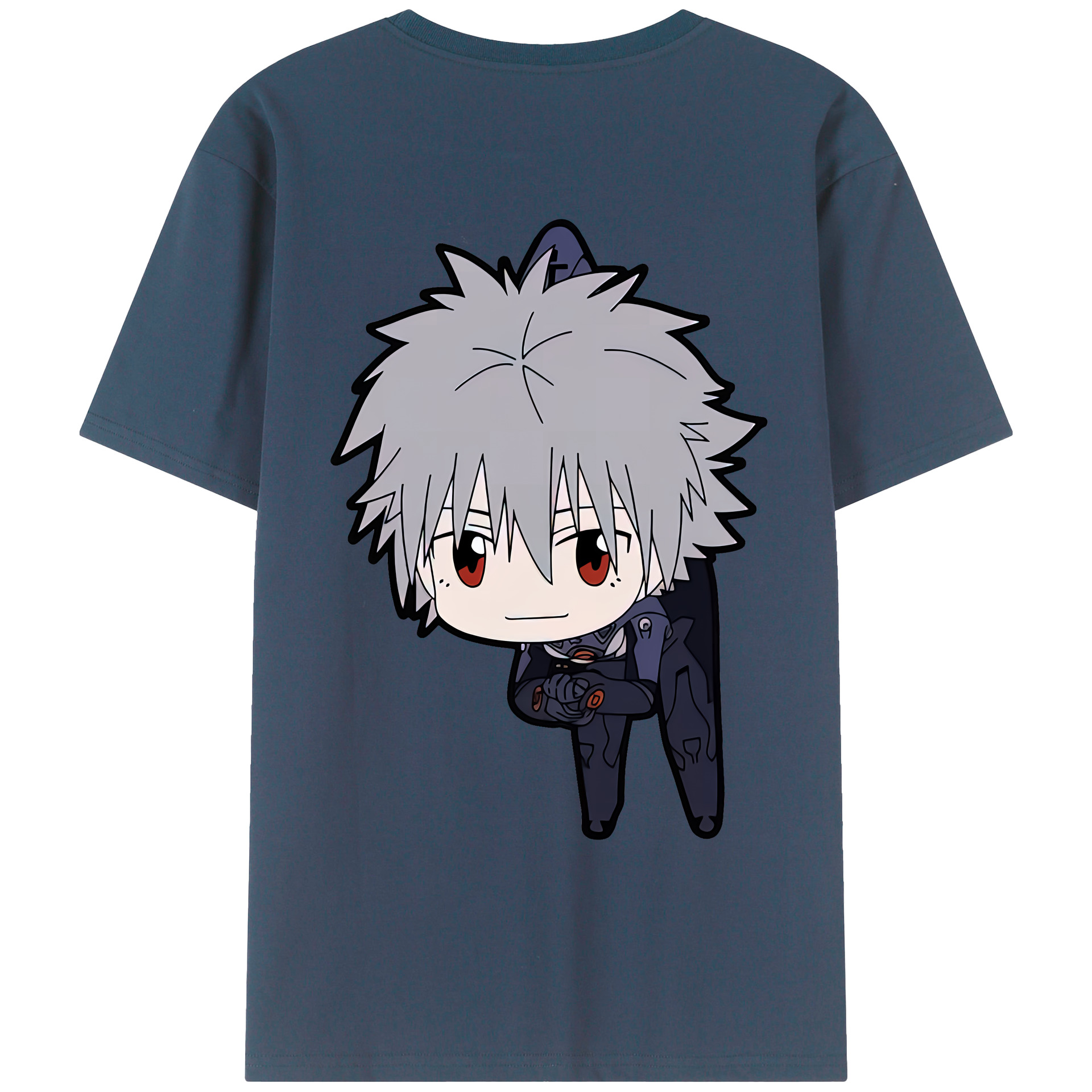 （画像用） EVA 新世紀エヴァンゲリオン 綿100％ メンズ半袖Tシャツ（バックプリント） 通気性