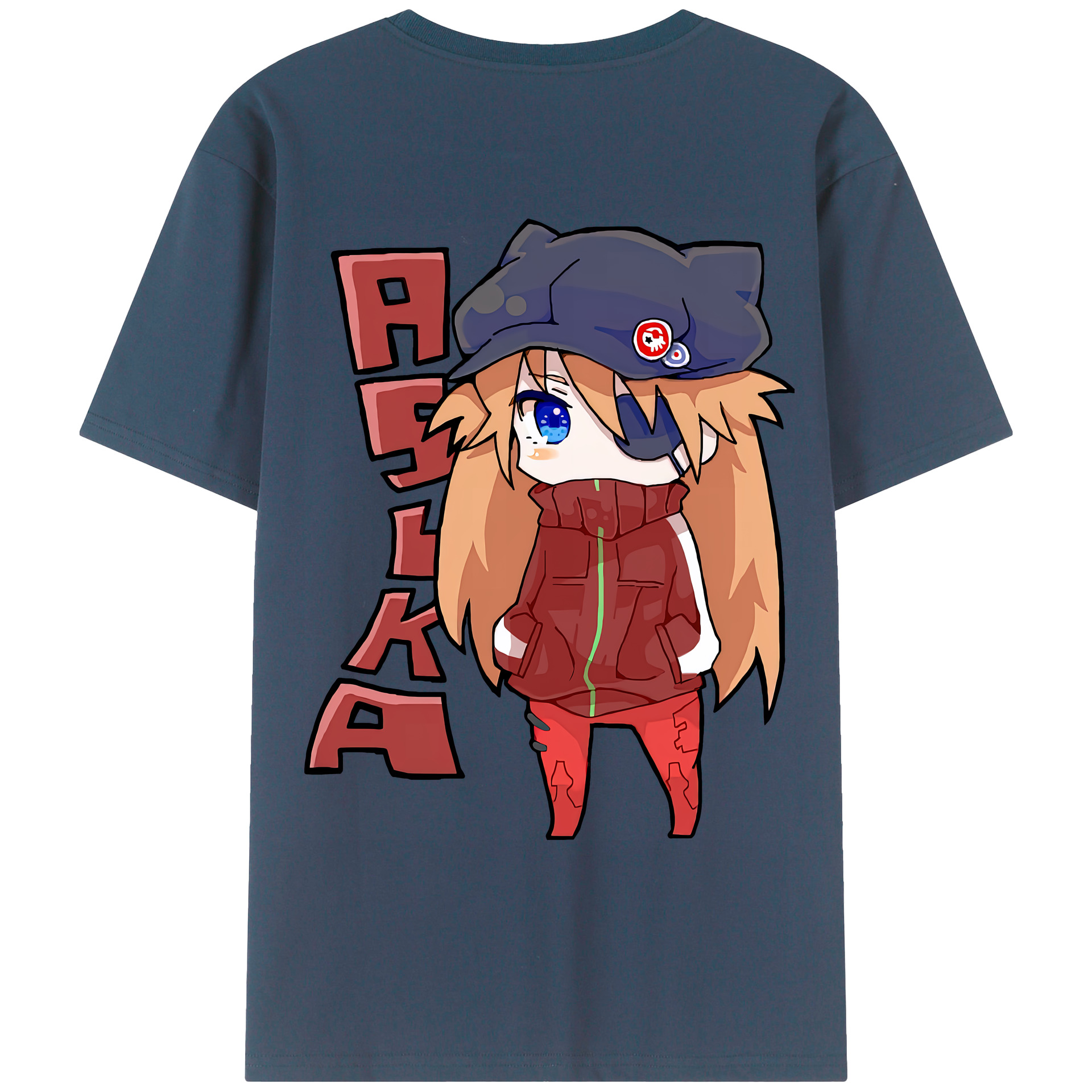 （画像用） EVA 新世紀エヴァンゲリオン 綿100％ メンズ半袖Tシャツ（バックプリント） 通気性