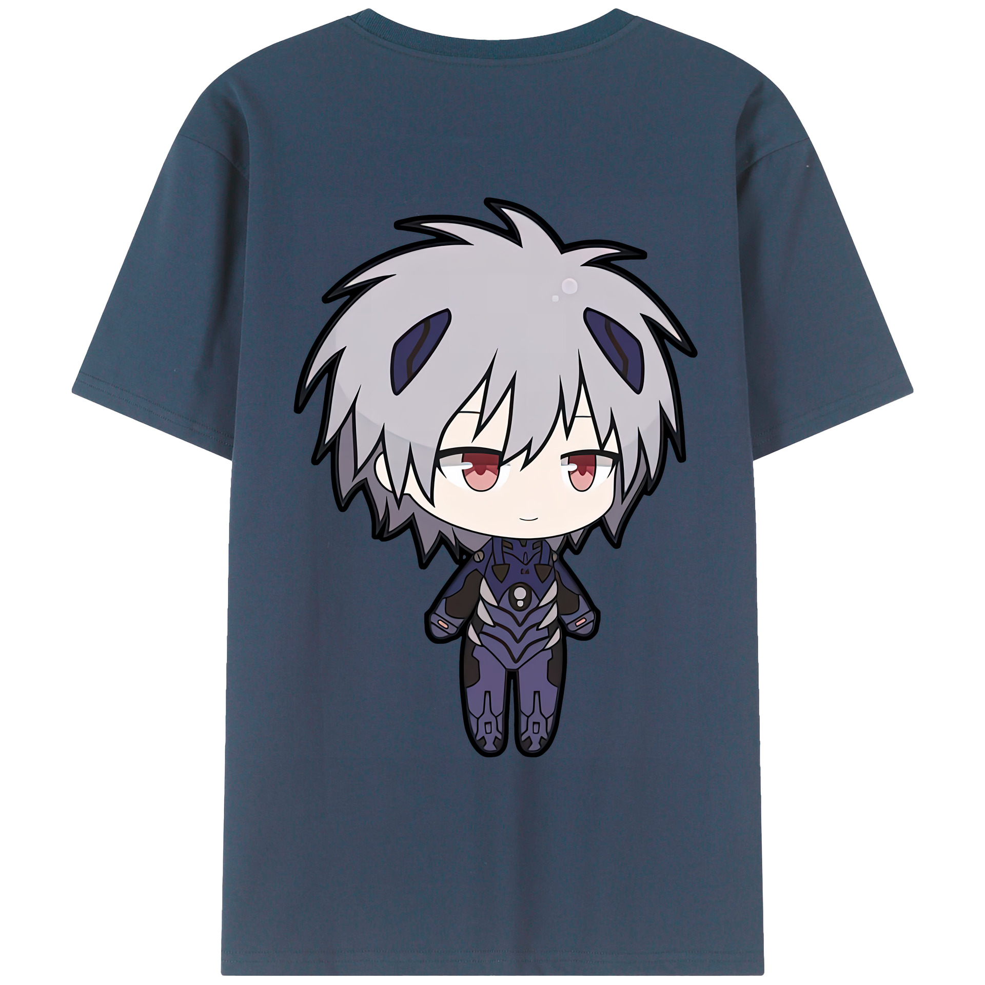 （画像用） EVA 新世紀エヴァンゲリオン 綿100％ メンズ半袖Tシャツ（バックプリント） 通気性