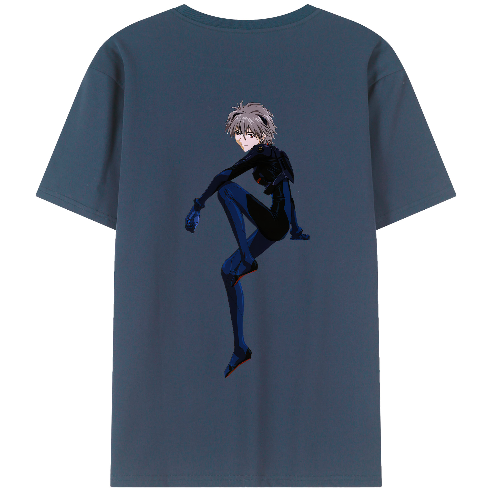 （画像用） EVA 新世紀エヴァンゲリオン 綿100％ メンズ半袖Tシャツ（バックプリント） 通気性