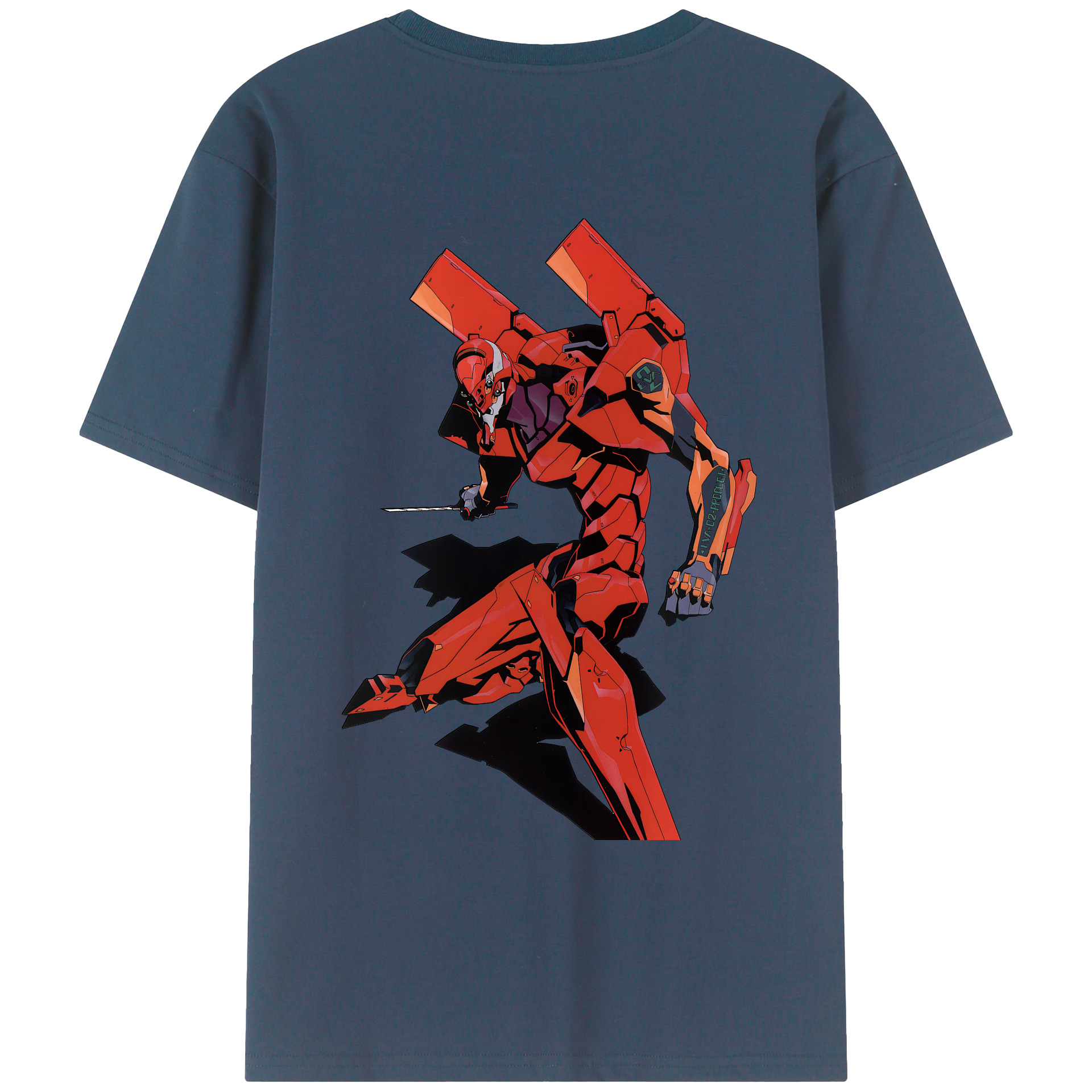（画像用） EVA 新世紀エヴァンゲリオン 綿100％ メンズ半袖Tシャツ（バックプリント） 通気性