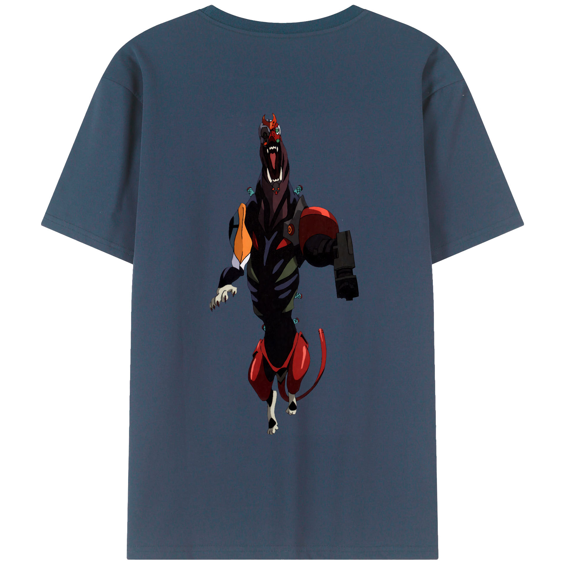 （画像用） EVA 新世紀エヴァンゲリオン 綿100％ メンズ半袖Tシャツ（バックプリント） 通気性