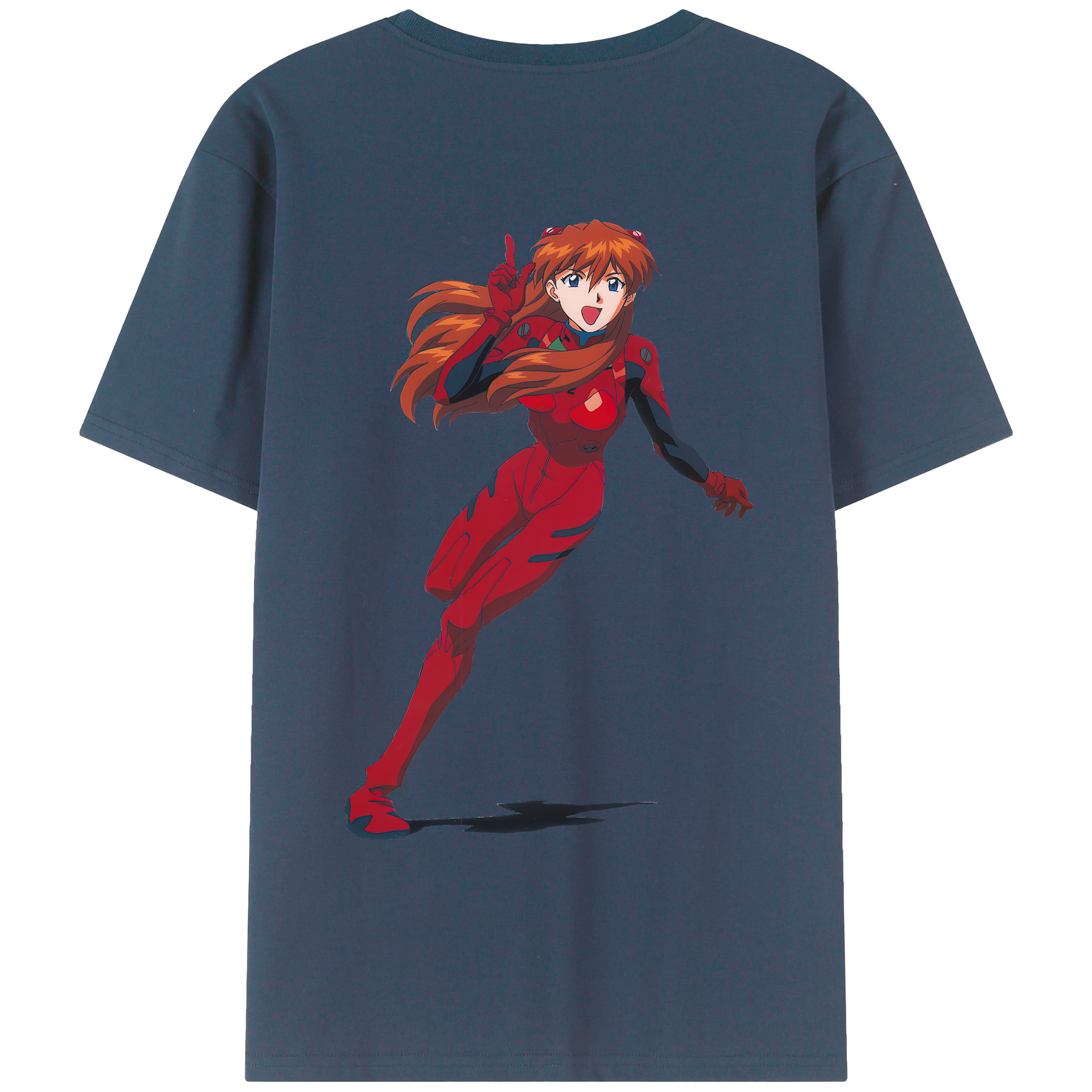 （画像用） EVA 新世紀エヴァンゲリオン 綿100％ メンズ半袖Tシャツ（バックプリント） 通気性
