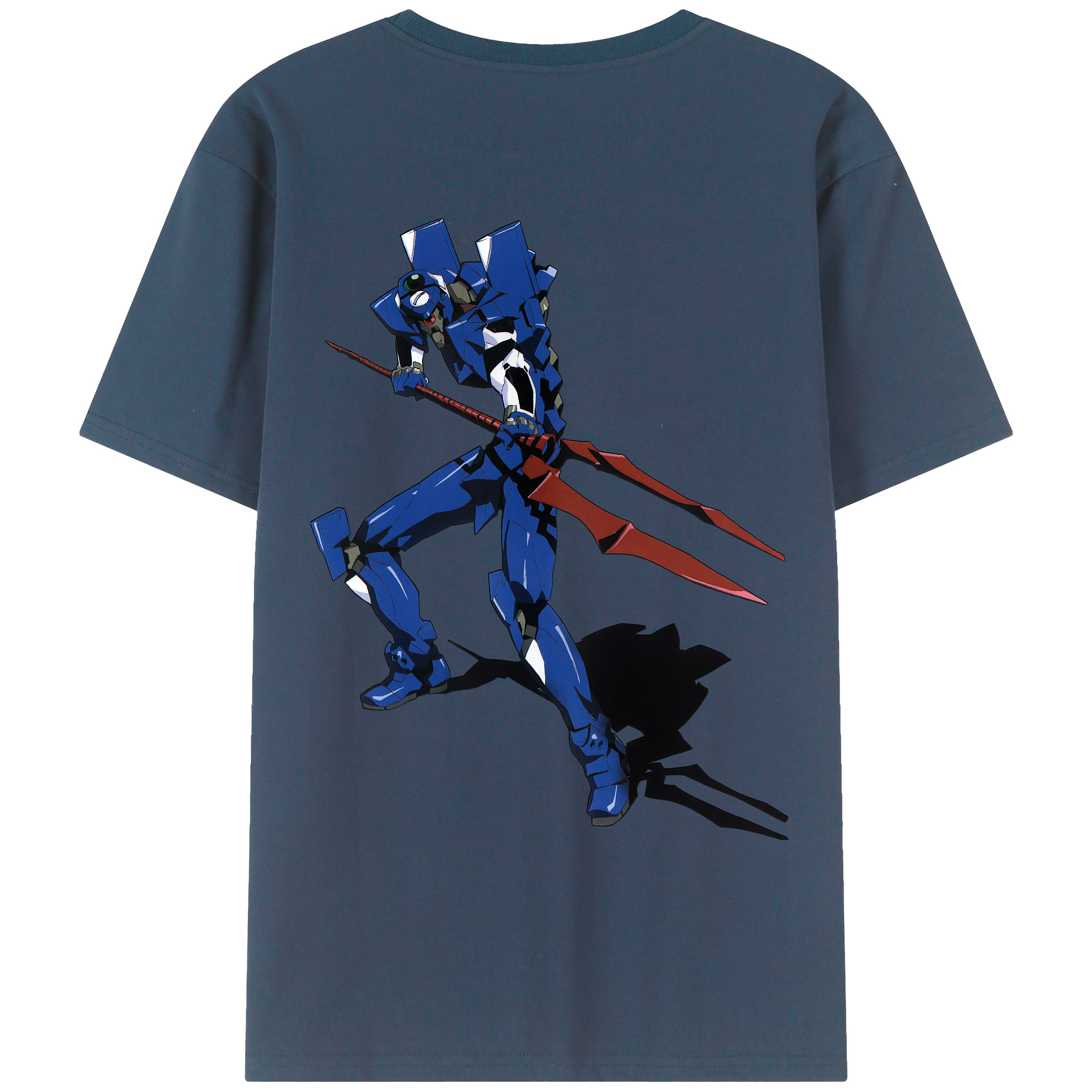 （画像用） EVA 新世紀エヴァンゲリオン 綿100％ メンズ半袖Tシャツ（バックプリント） 通気性