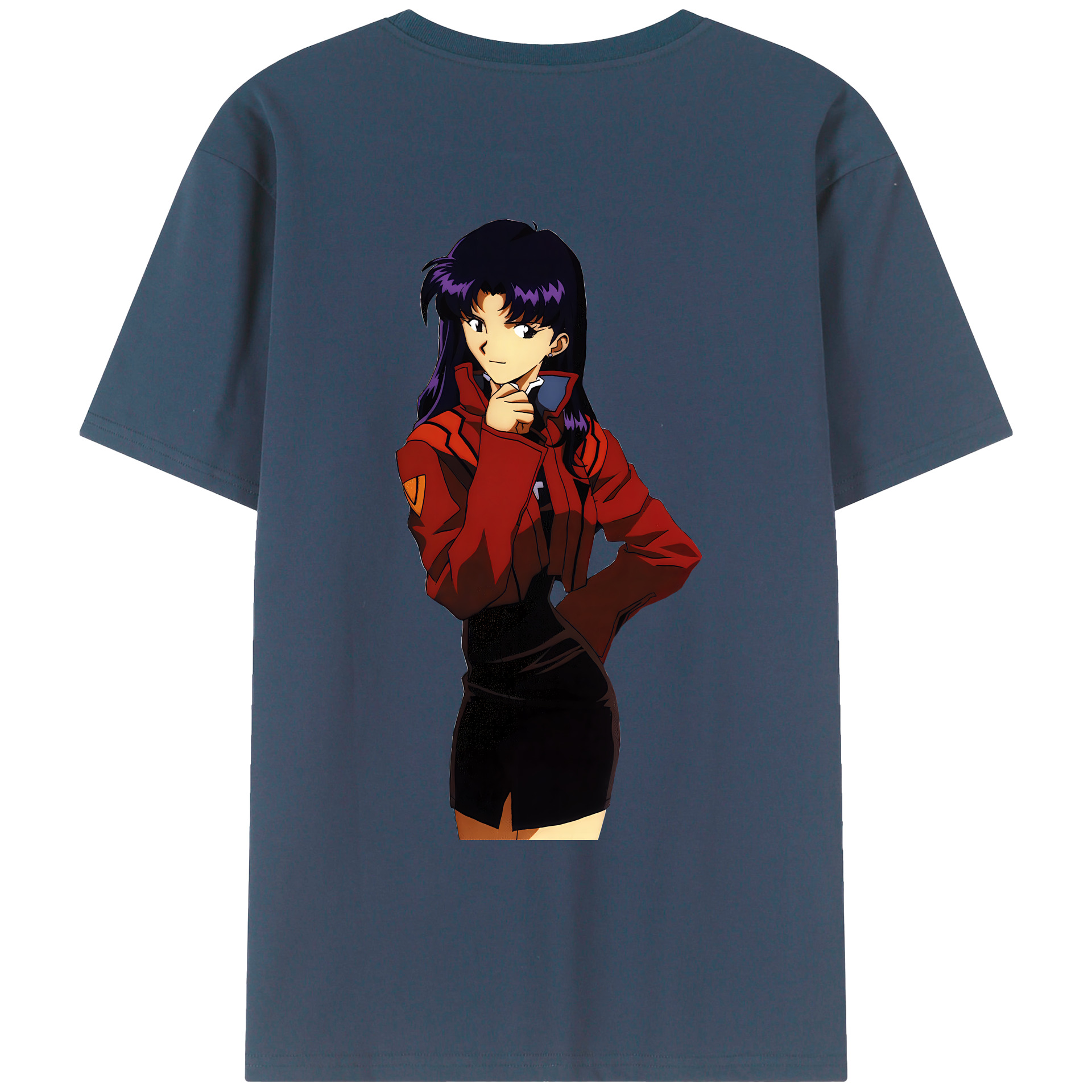 （画像用） EVA 新世紀エヴァンゲリオン 綿100％ メンズ半袖Tシャツ（バックプリント） 通気性