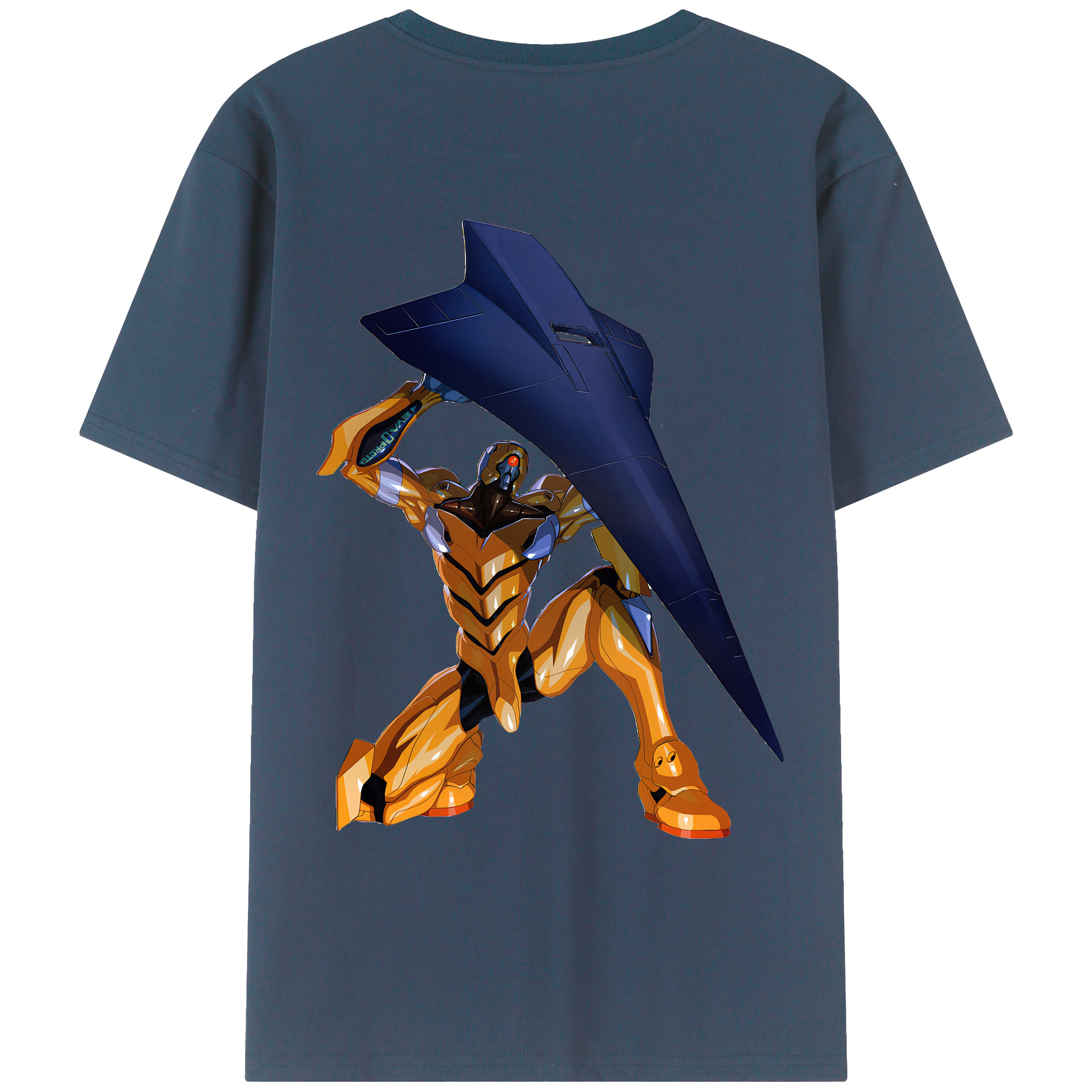 （画像用） EVA 新世紀エヴァンゲリオン 綿100％ メンズ半袖Tシャツ（バックプリント） 通気性