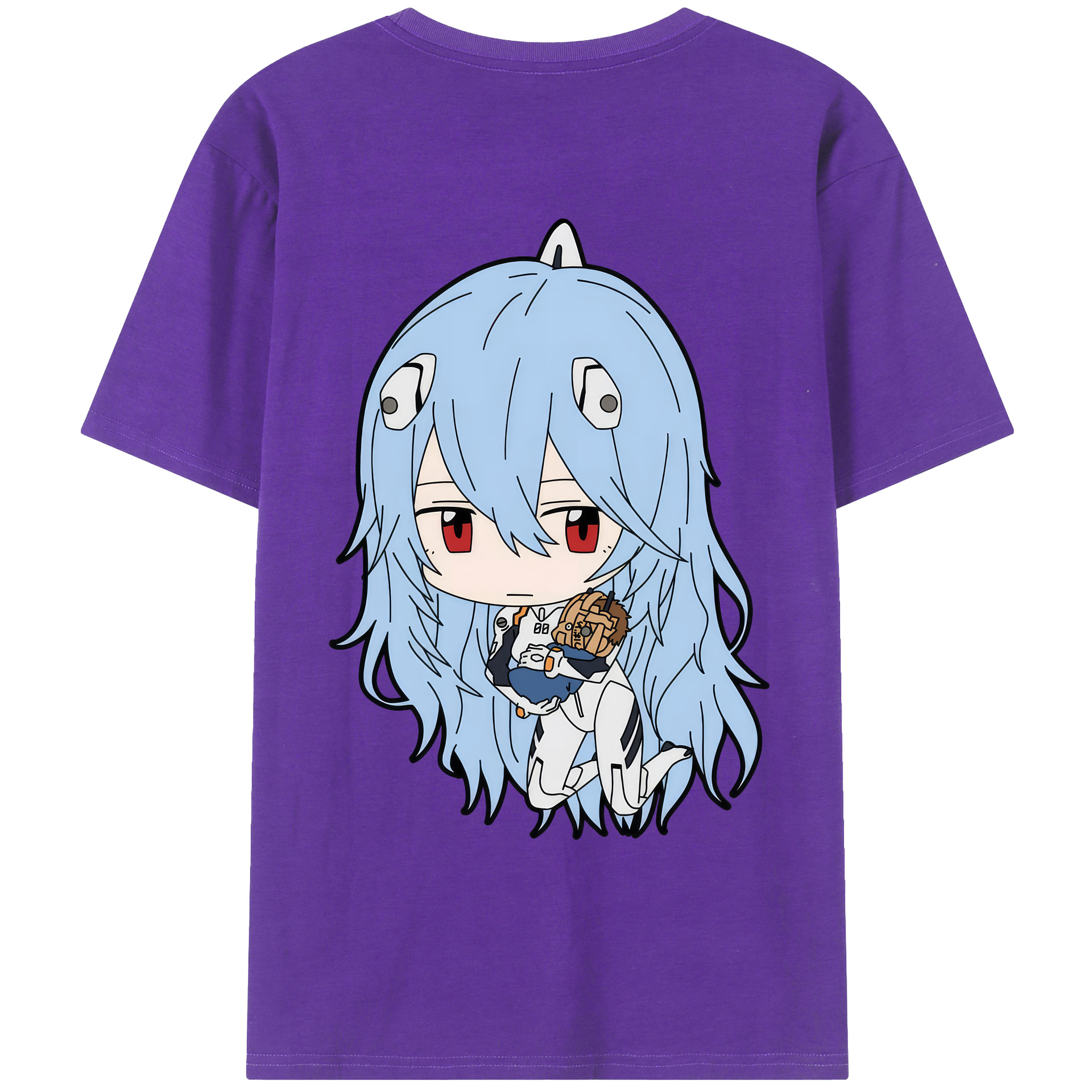 （画像用） EVA 新世紀エヴァンゲリオン 綿100％ メンズ半袖Tシャツ（バックプリント） 通気性