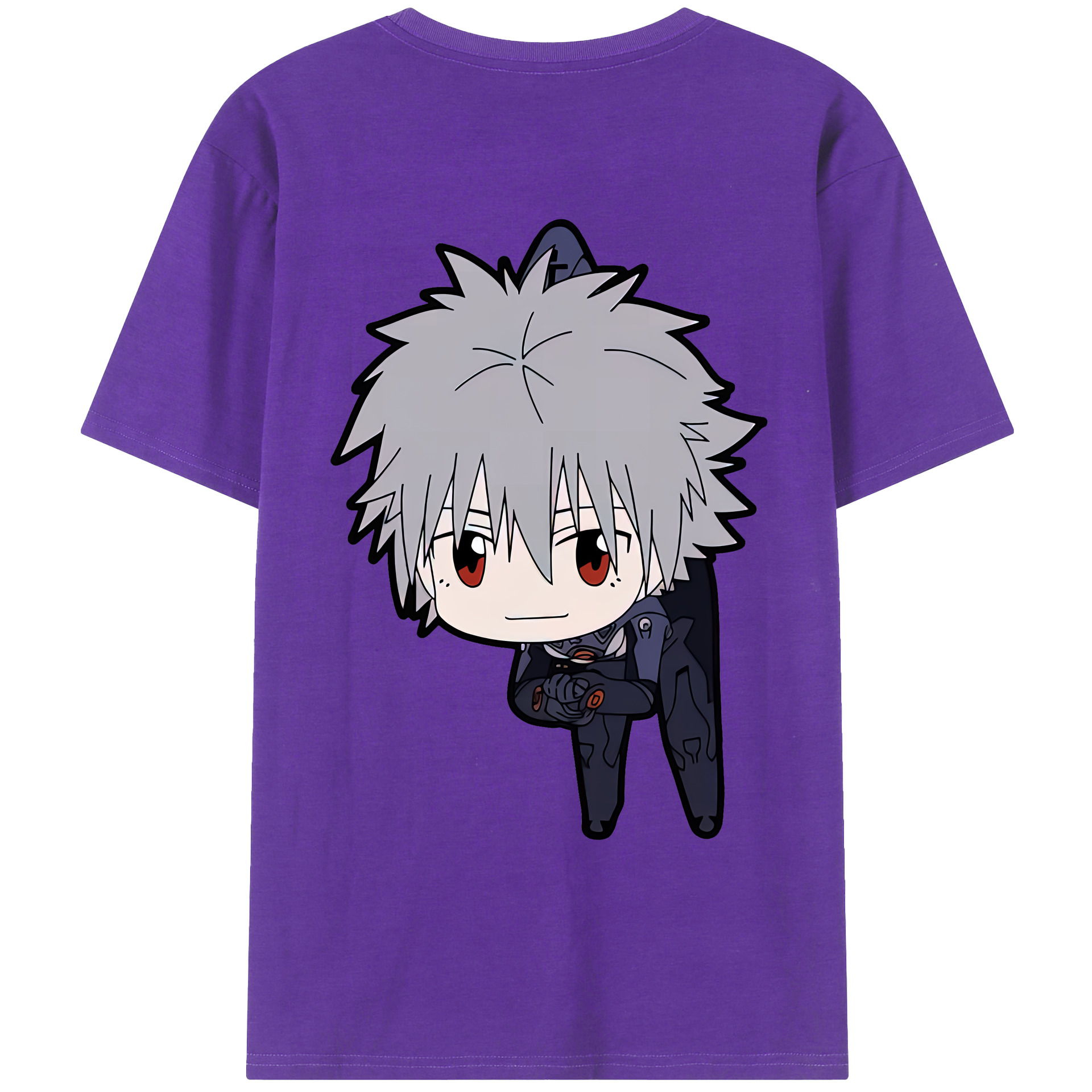 （画像用） EVA 新世紀エヴァンゲリオン 綿100％ メンズ半袖Tシャツ（バックプリント） 通気性