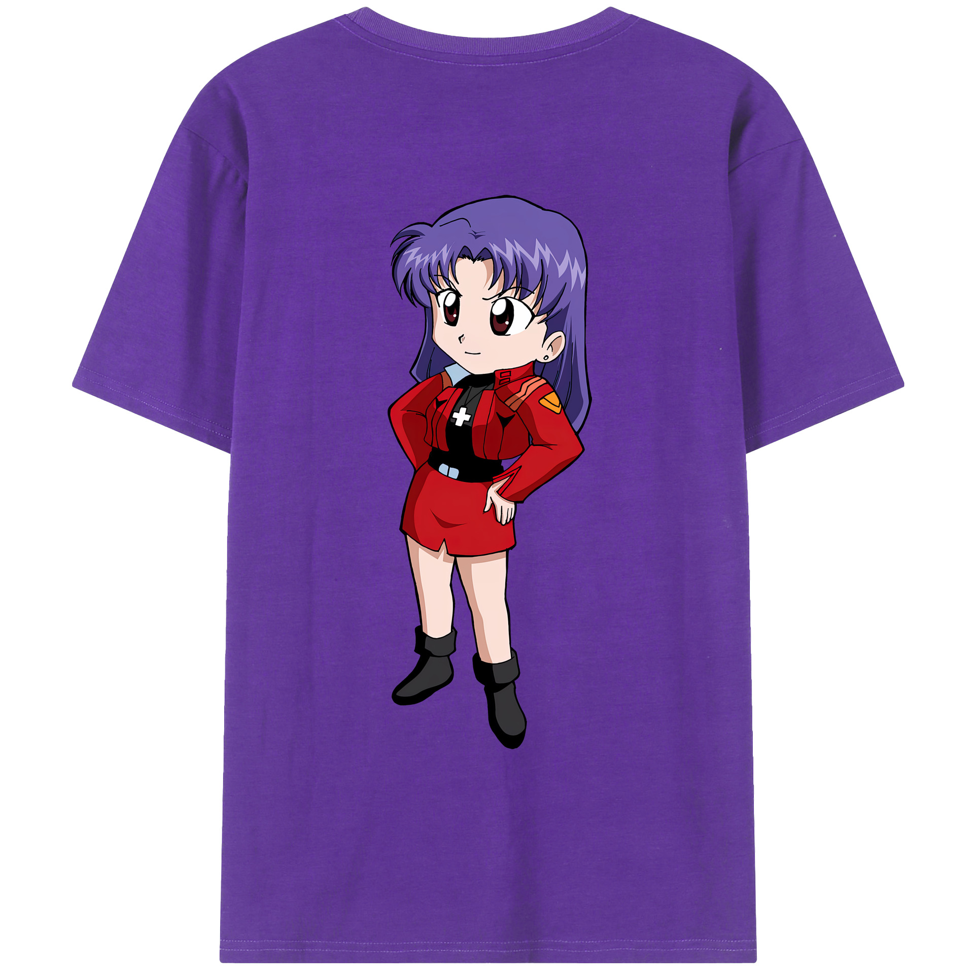 （画像用） EVA 新世紀エヴァンゲリオン 綿100％ メンズ半袖Tシャツ（バックプリント） 通気性