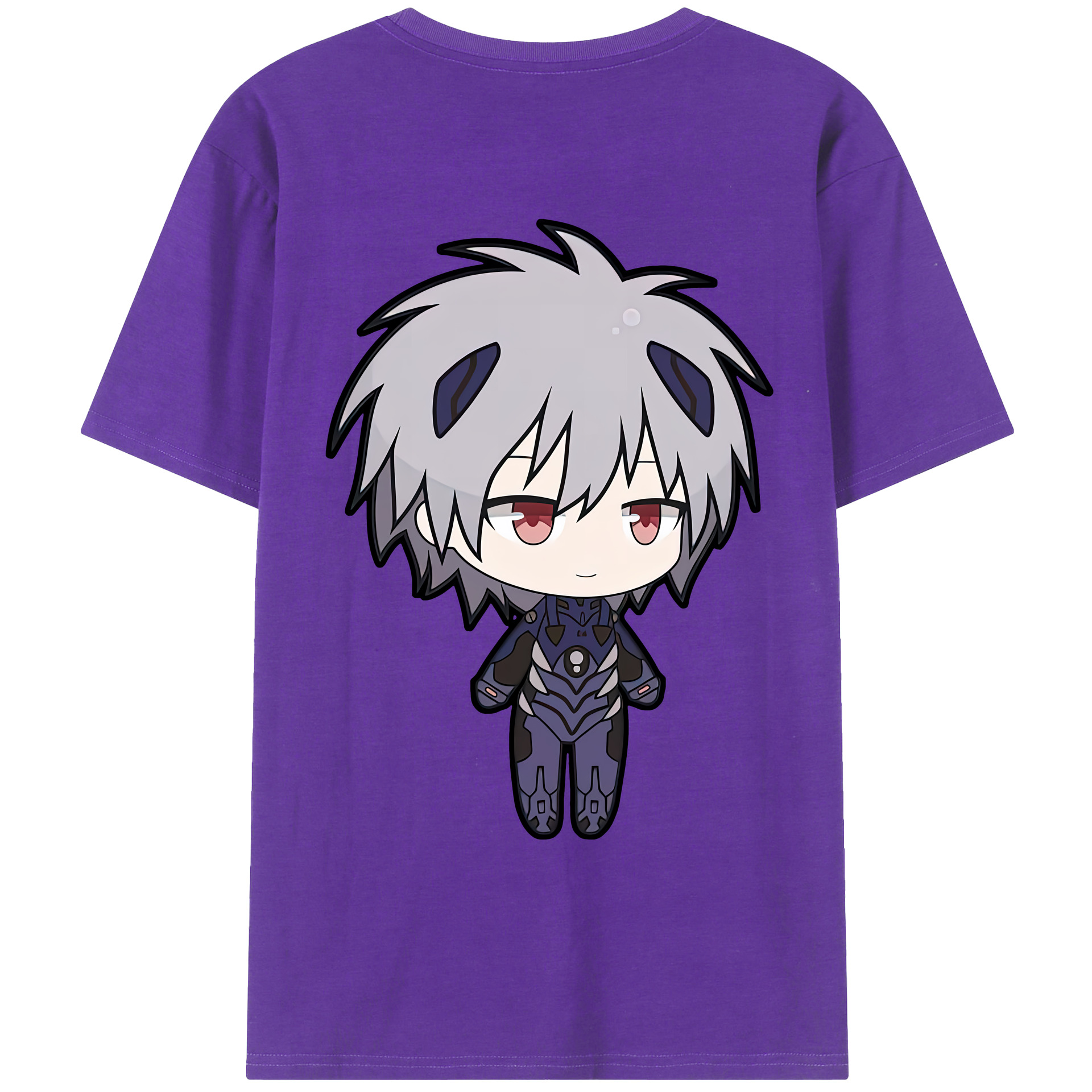 （画像用） EVA 新世紀エヴァンゲリオン 綿100％ メンズ半袖Tシャツ（バックプリント） 通気性