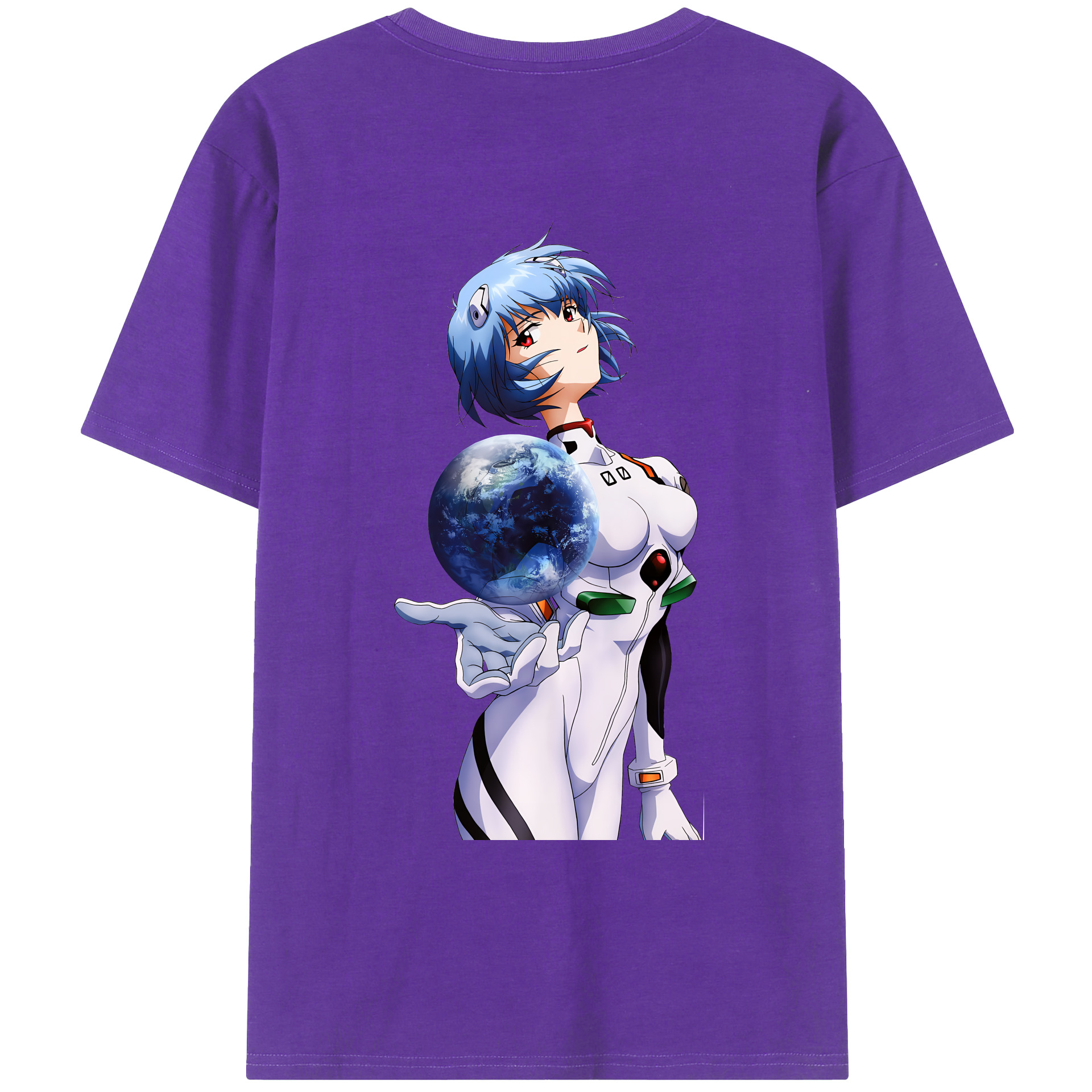 （画像用） EVA 新世紀エヴァンゲリオン 綿100％ メンズ半袖Tシャツ（バックプリント） 通気性