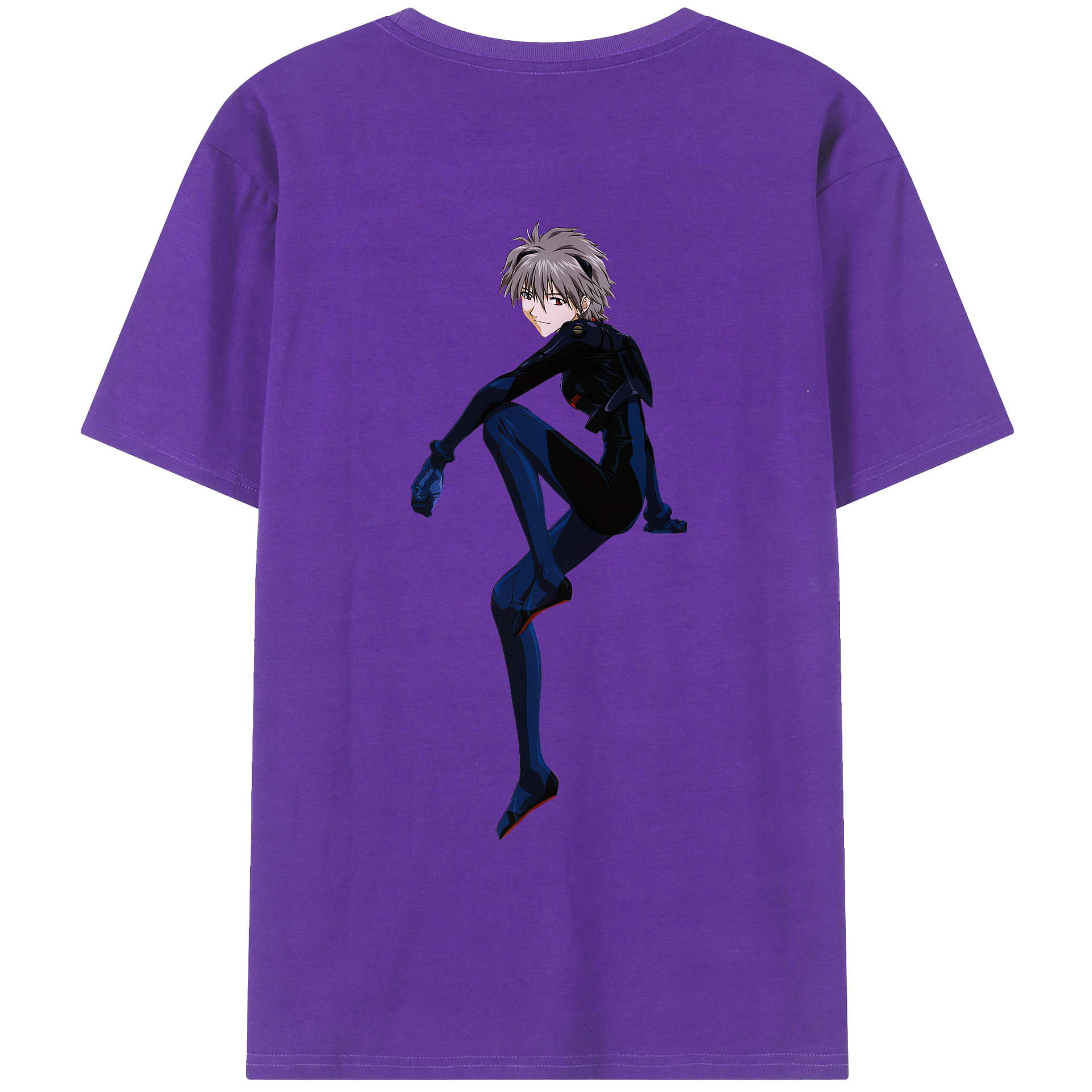 （画像用） EVA 新世紀エヴァンゲリオン 綿100％ メンズ半袖Tシャツ（バックプリント） 通気性