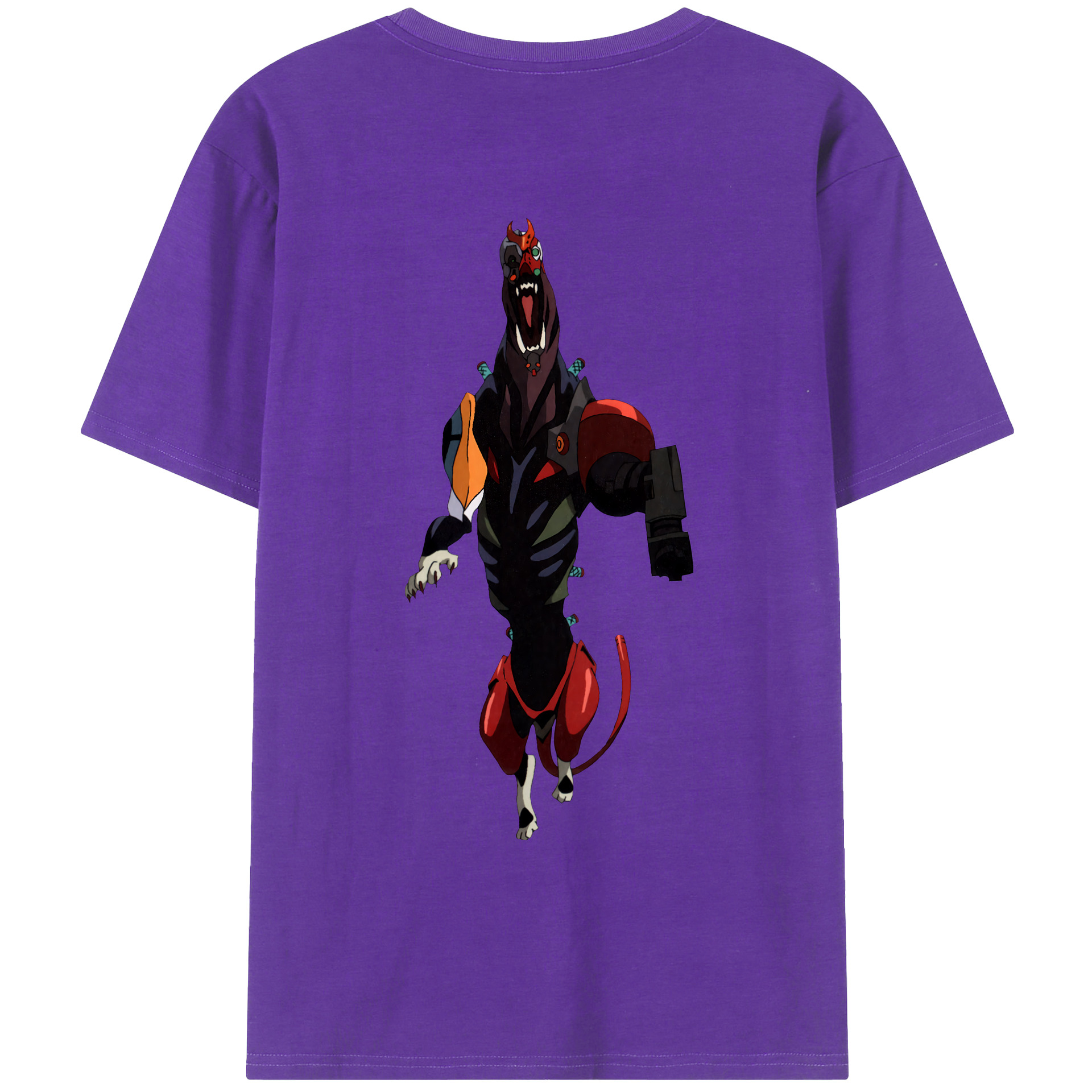 （画像用） EVA 新世紀エヴァンゲリオン 綿100％ メンズ半袖Tシャツ（バックプリント） 通気性