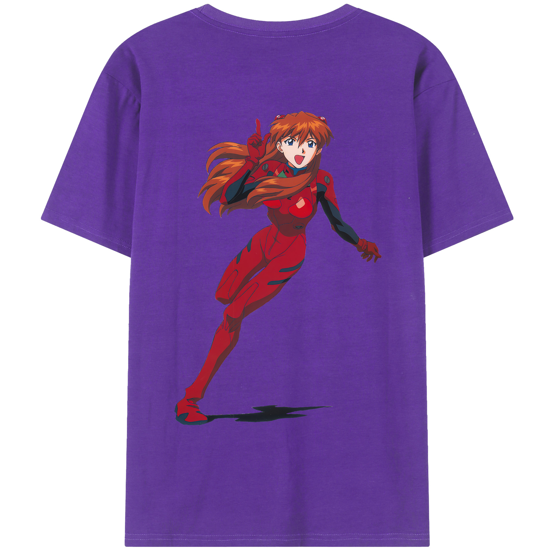 （画像用） EVA 新世紀エヴァンゲリオン 綿100％ メンズ半袖Tシャツ（バックプリント） 通気性