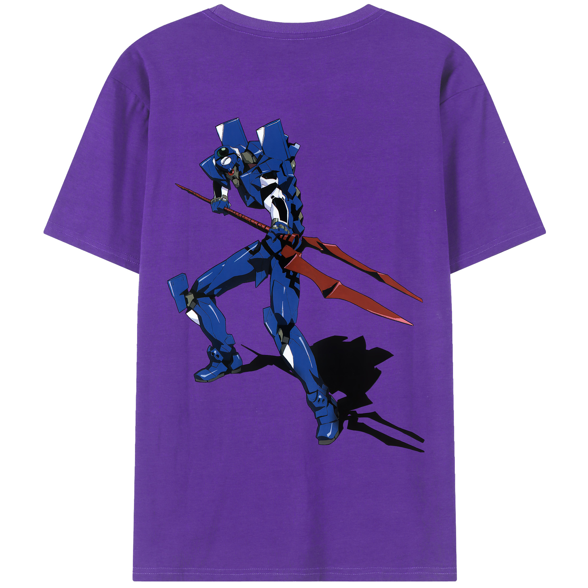 （画像用） EVA 新世紀エヴァンゲリオン 綿100％ メンズ半袖Tシャツ（バックプリント） 通気性