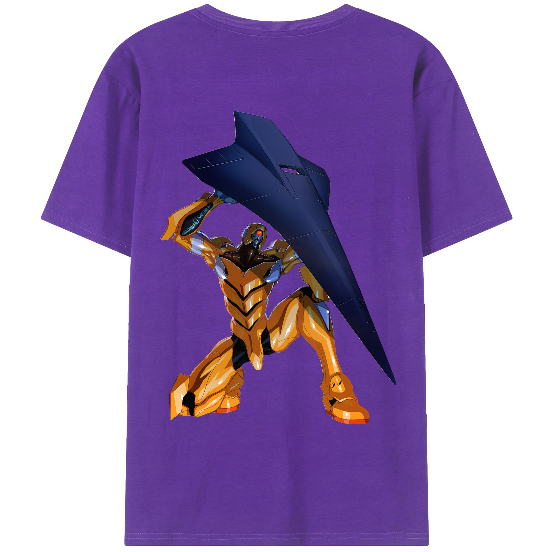 （画像用） EVA 新世紀エヴァンゲリオン 綿100％ メンズ半袖Tシャツ（バックプリント） 通気性