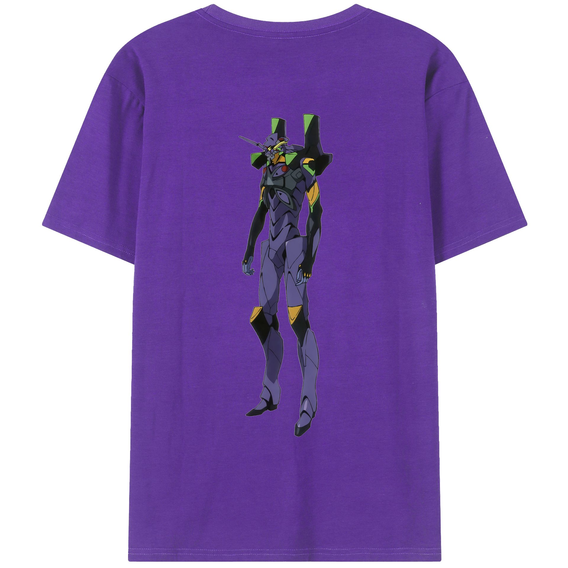 （画像用） EVA 新世紀エヴァンゲリオン 綿100％ メンズ半袖Tシャツ（バックプリント） 通気性