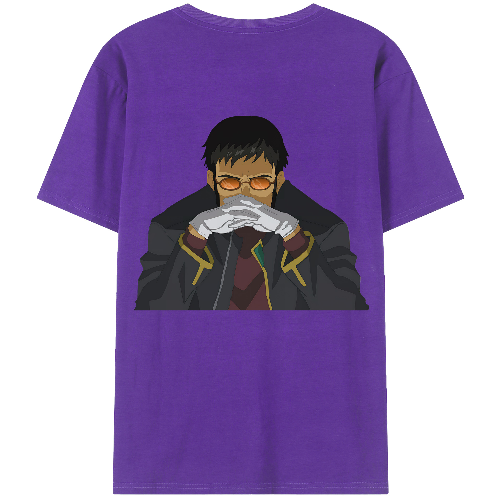 （画像用） EVA 新世紀エヴァンゲリオン 綿100％ メンズ半袖Tシャツ（バックプリント） 通気性