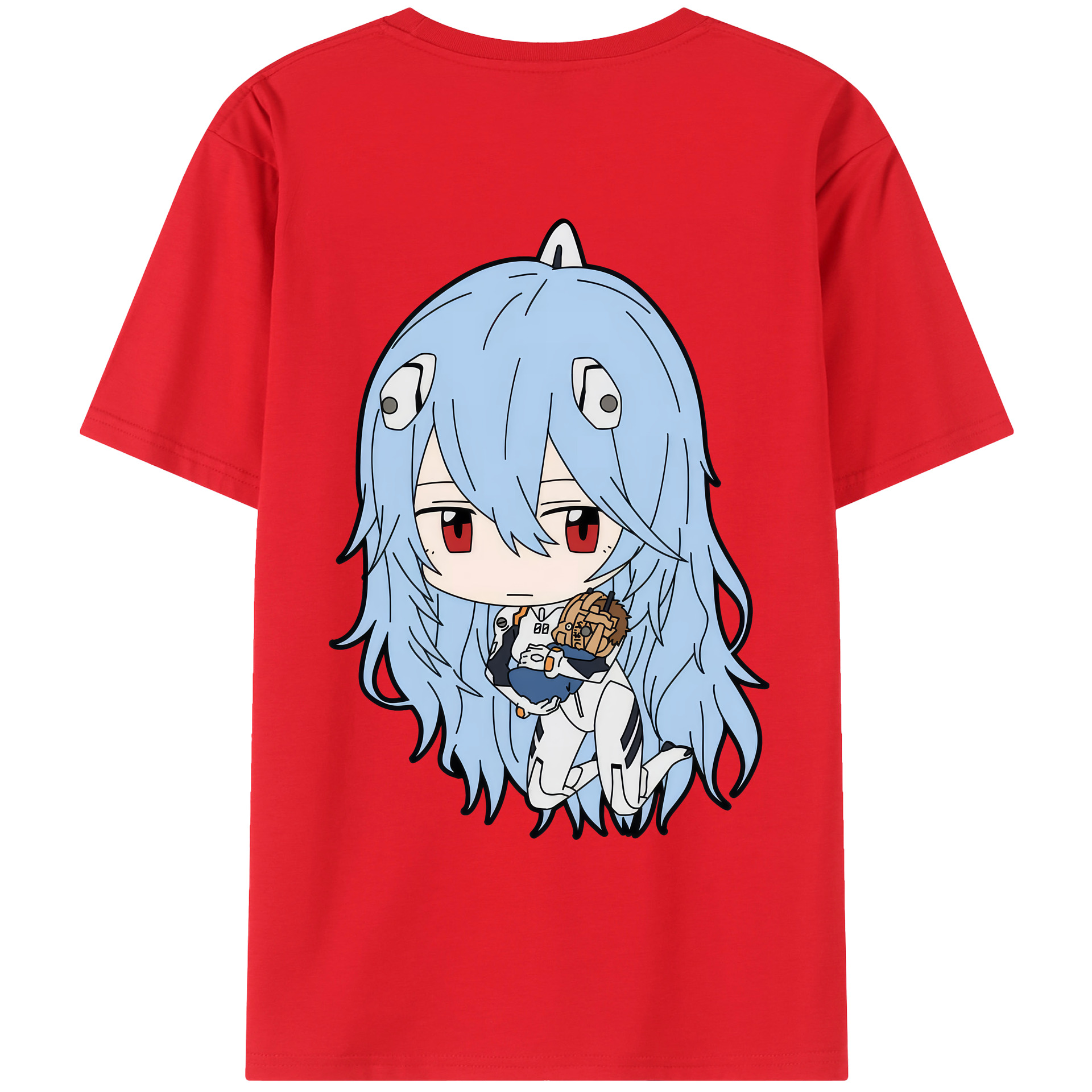 （画像用） EVA 新世紀エヴァンゲリオン 綿100％ メンズ半袖Tシャツ（バックプリント） 通気性