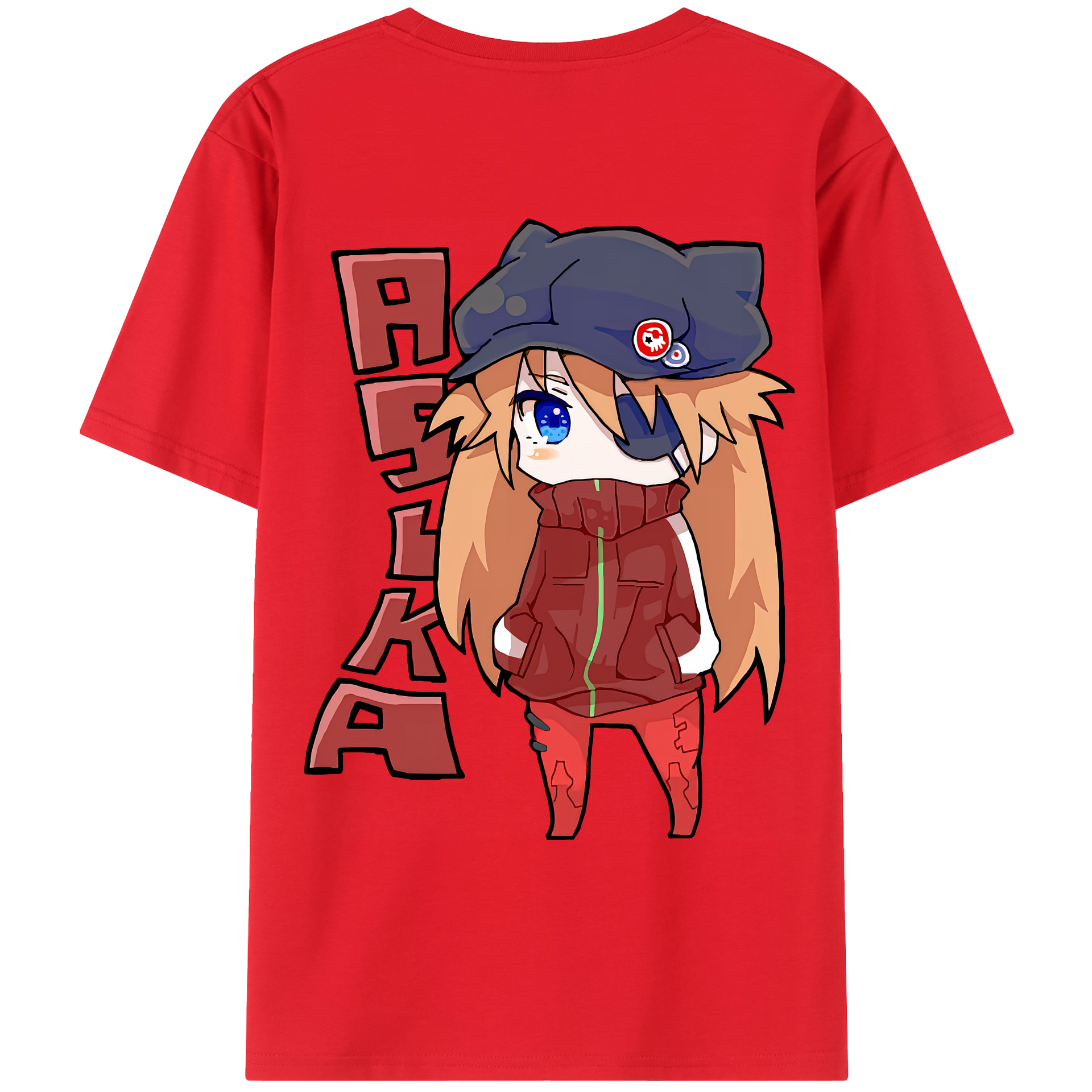 （画像用） EVA 新世紀エヴァンゲリオン 綿100％ メンズ半袖Tシャツ（バックプリント） 通気性